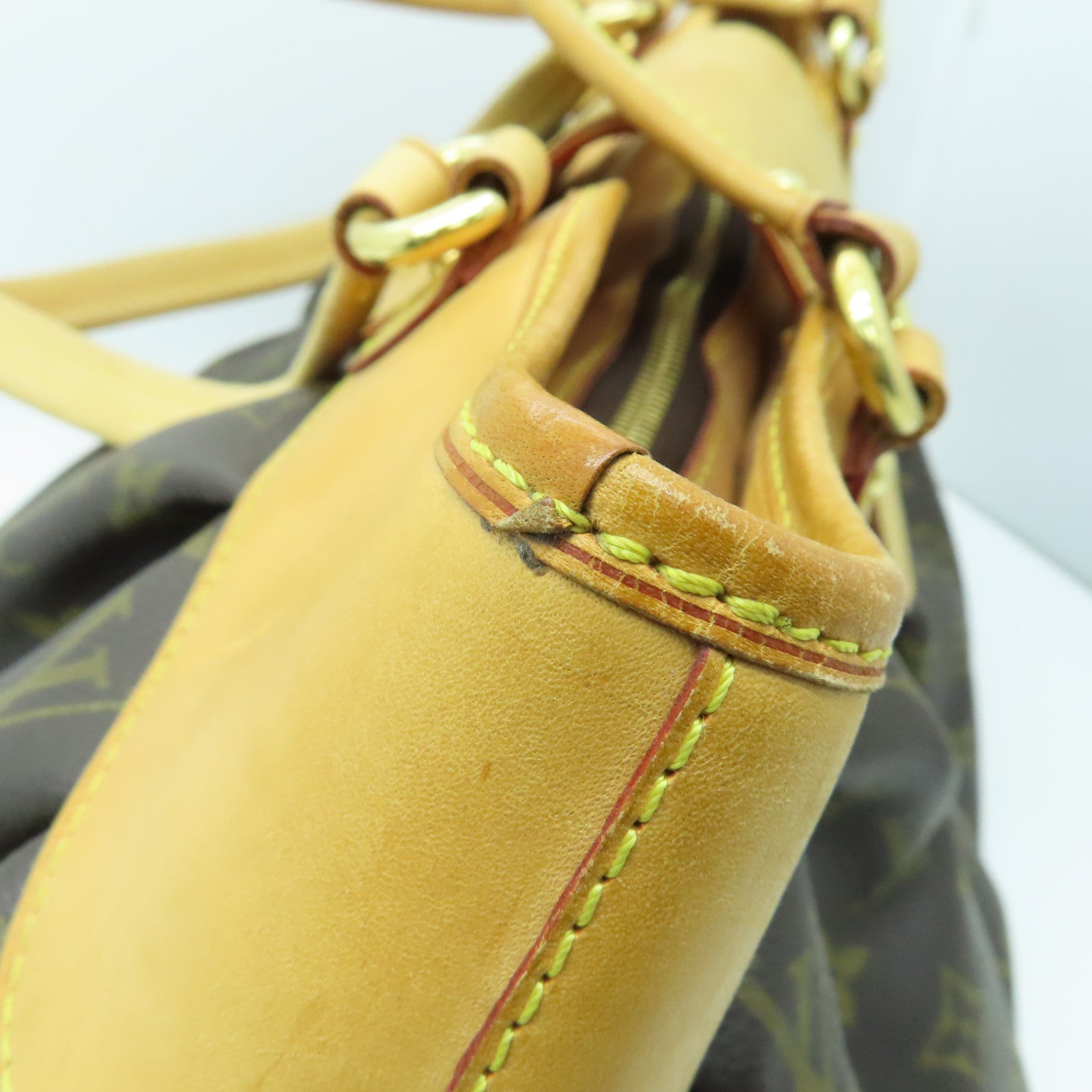 LOUIS VUITTON 【激減優惠】Monogram Boetie MM金扣手挽袋啡色
