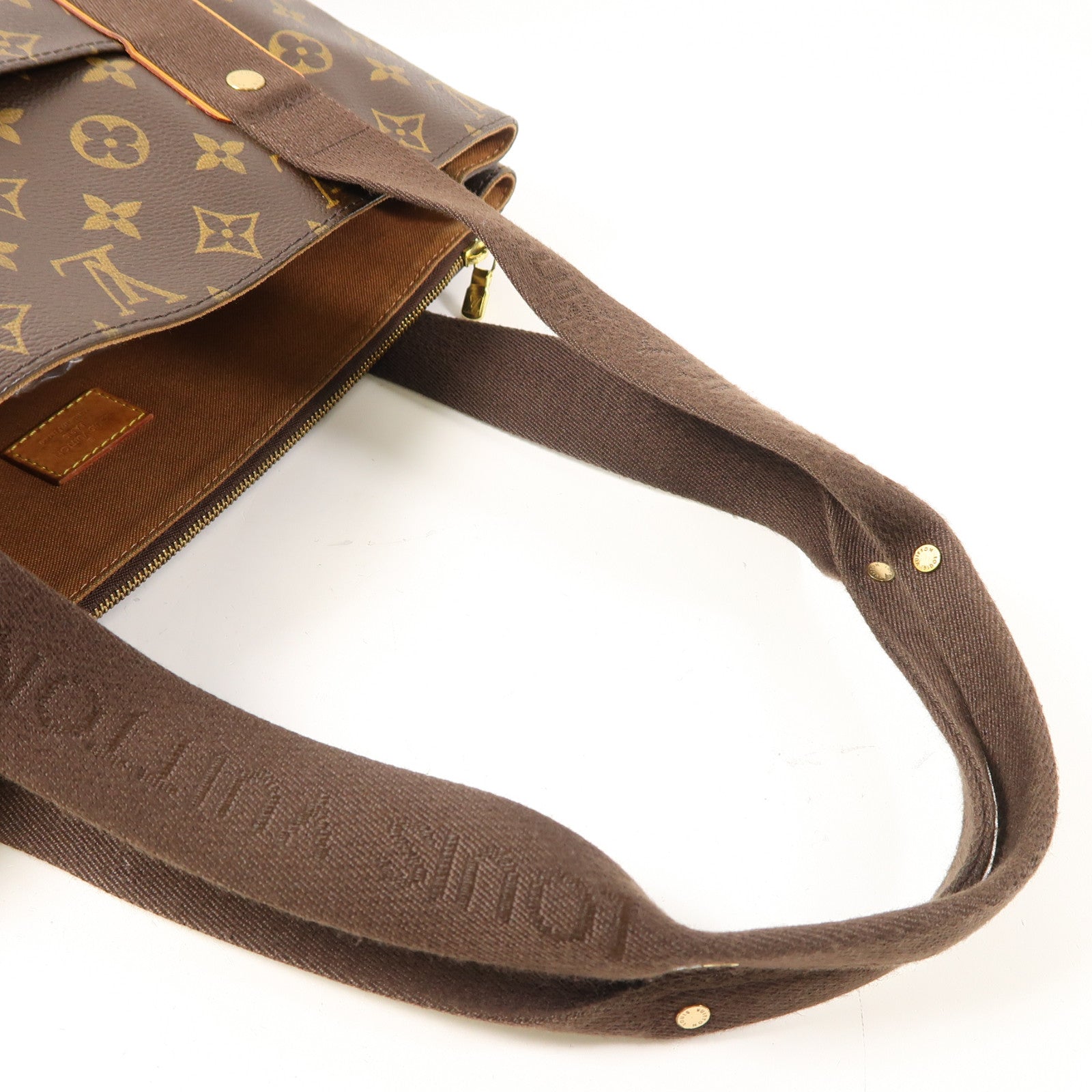 LOUIS VUITTON Monogram Cabas Beaubourg金扣肩背袋啡色