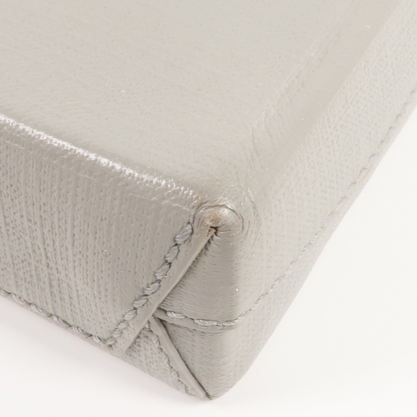 BALENCIAGA 牛皮皮革Mini Shopping Phone Holder銀扣手挽肩背兩用袋