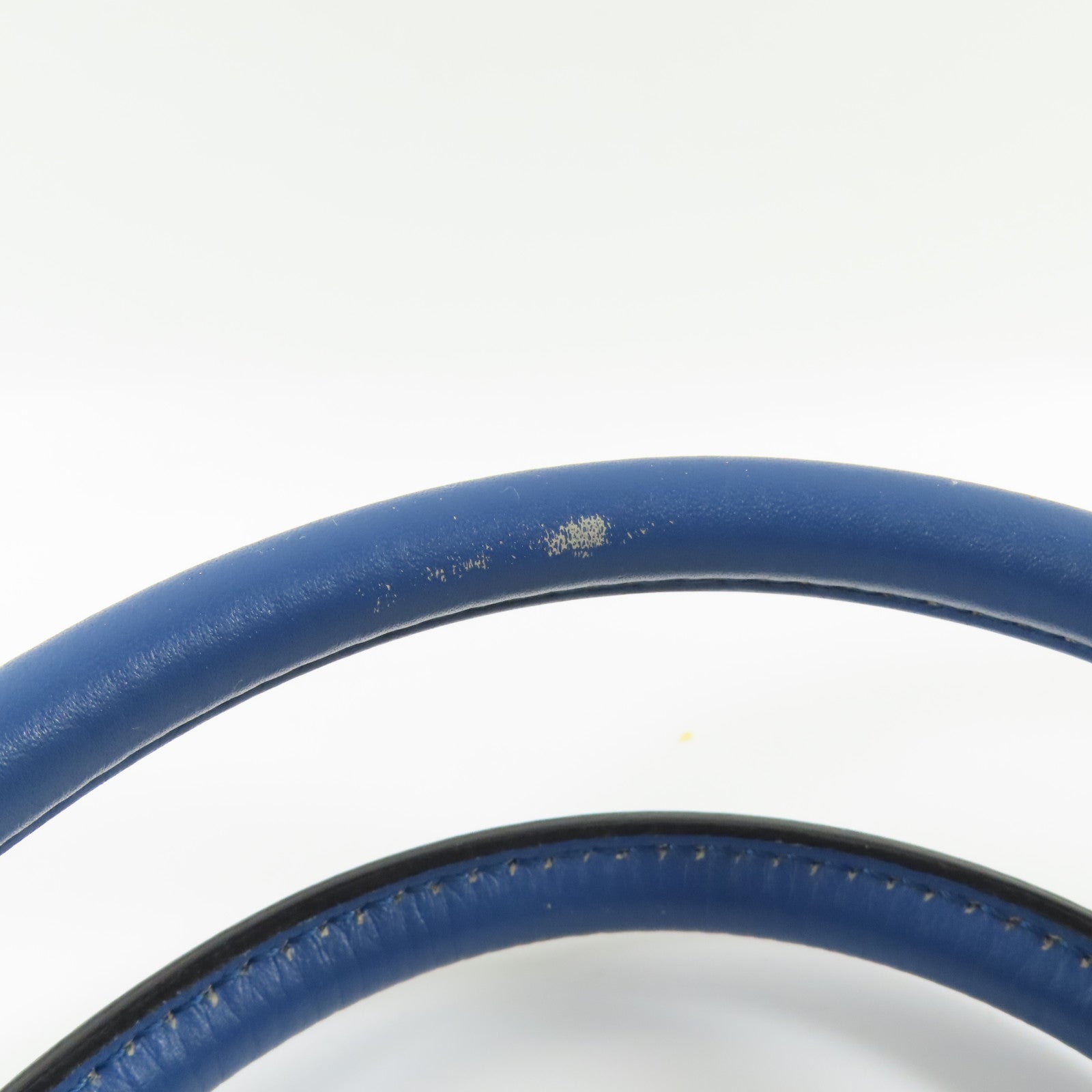HERMES Clemence皮革Bolide 31銀扣手挽肩背兩用袋7E Bleu Brighton