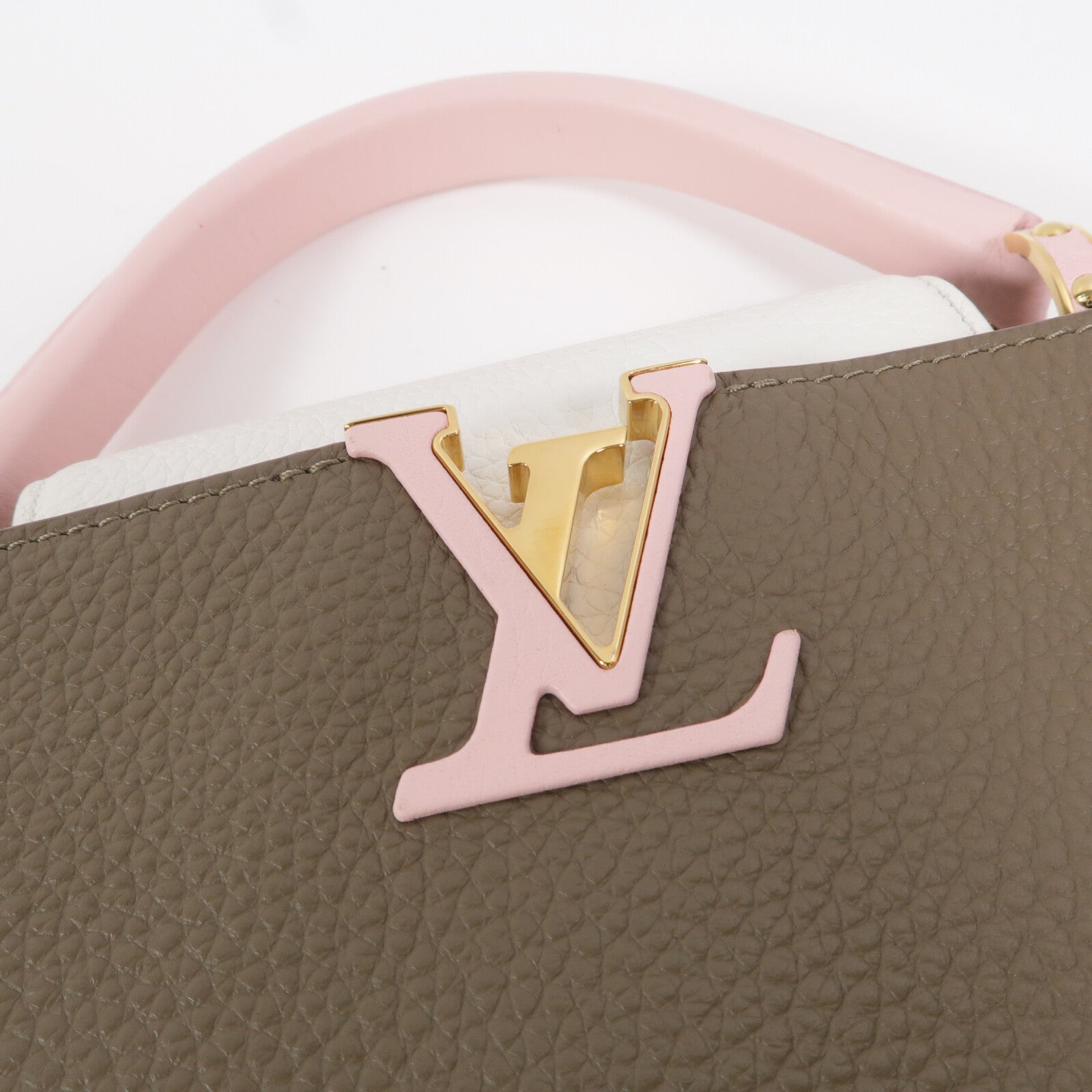 LOUIS VUITTON 牛皮皮革Capucines BB手挽肩背兩用袋