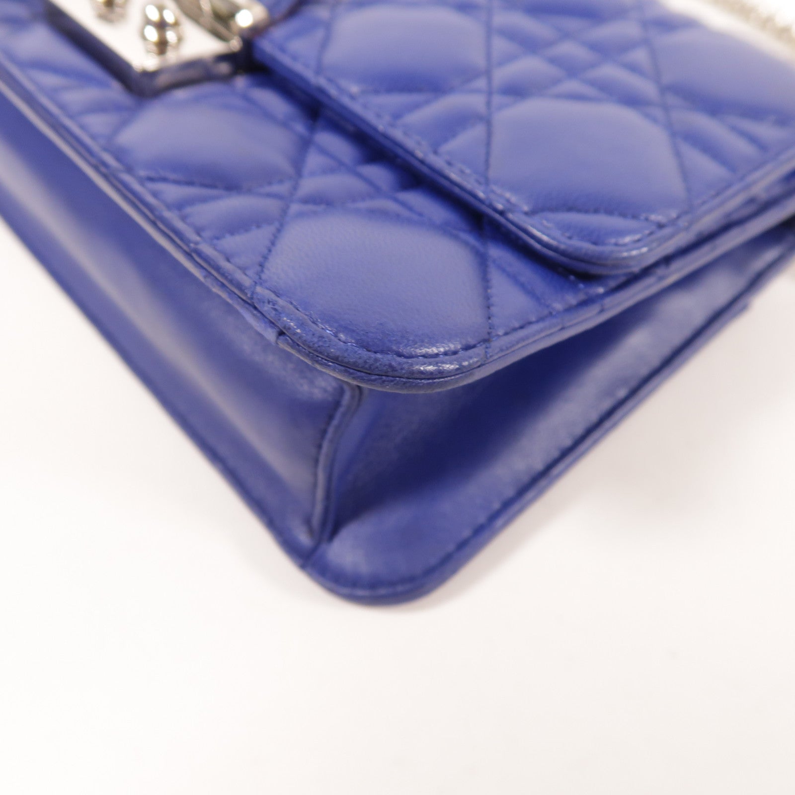 Dior 羊皮皮革Chain Shoulder銀扣鏈帶肩背袋