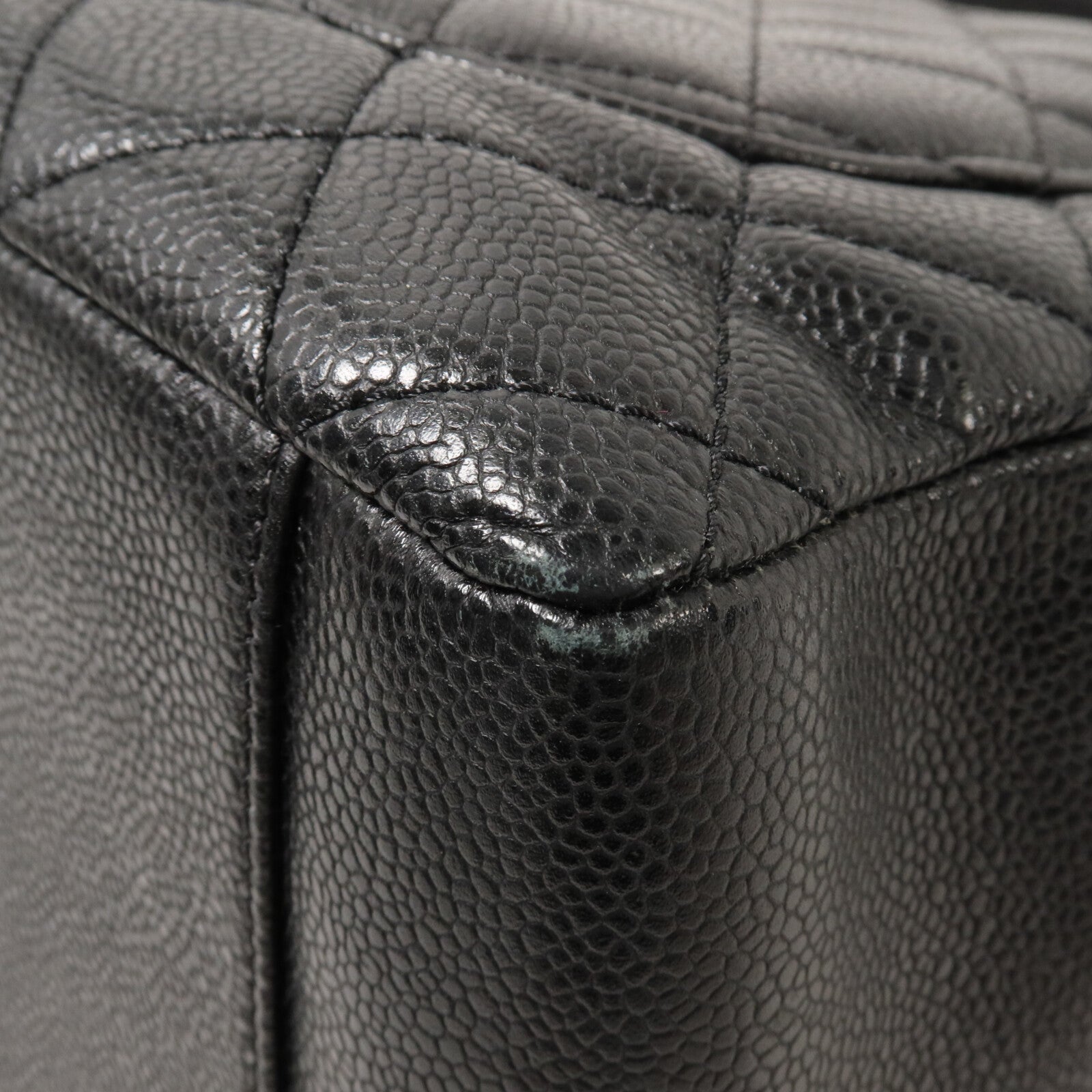CHANEL 牛皮皮革GST Grand Shopping Tote Bag鏈帶肩背袋