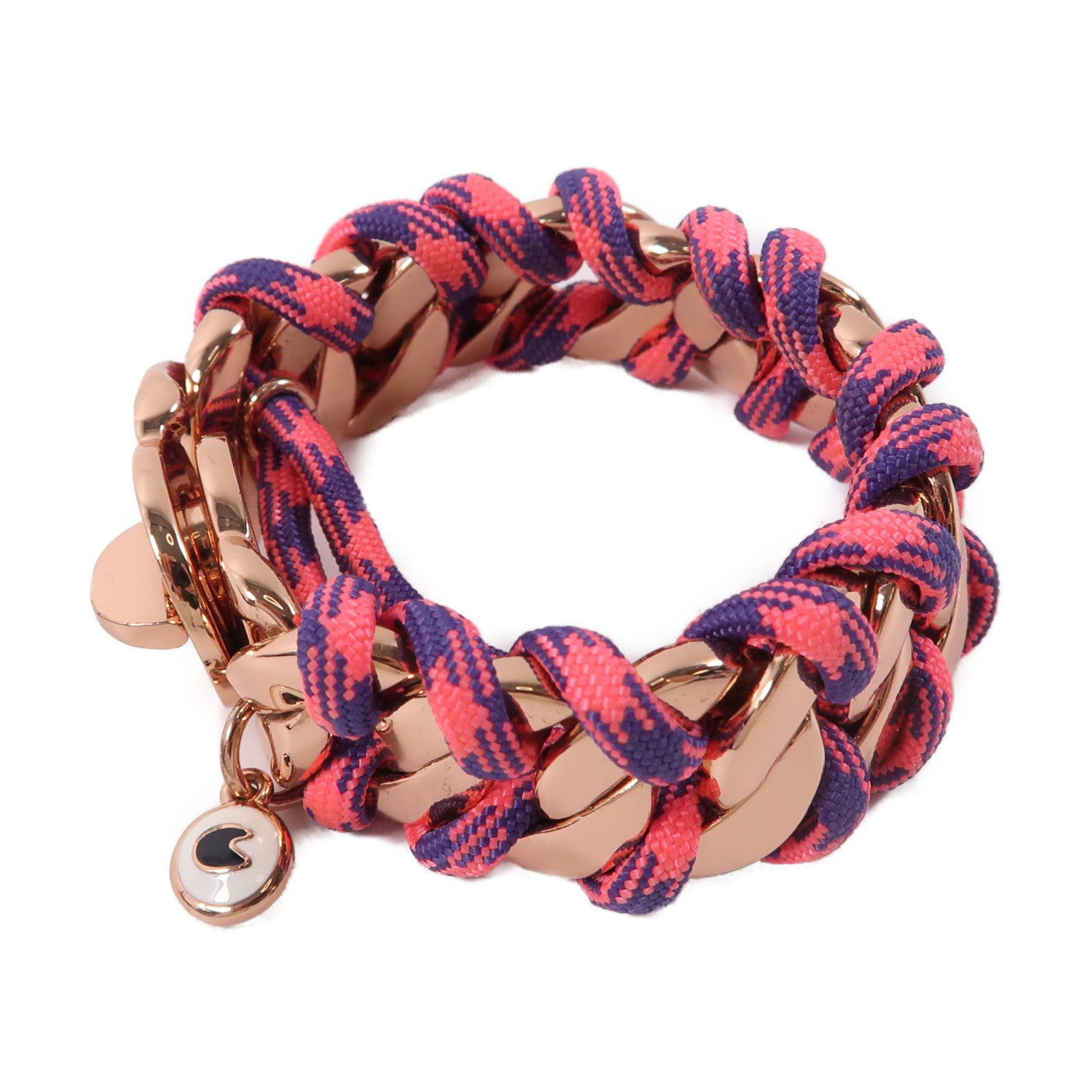 MARC JACOBS 尼龍Bracelet金扣手鐲粉紅色