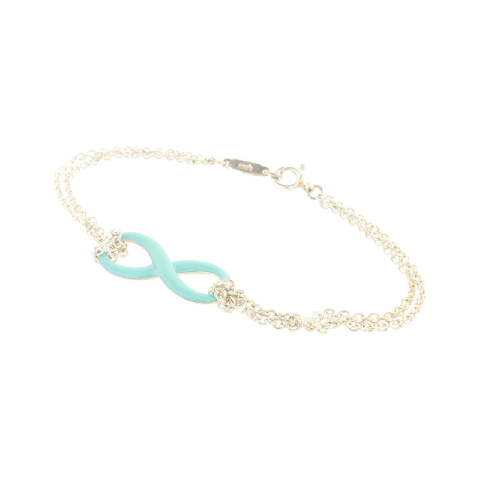 TIFFANY＆CO 925純銀/琺瑯Infinity Bracelet手鏈