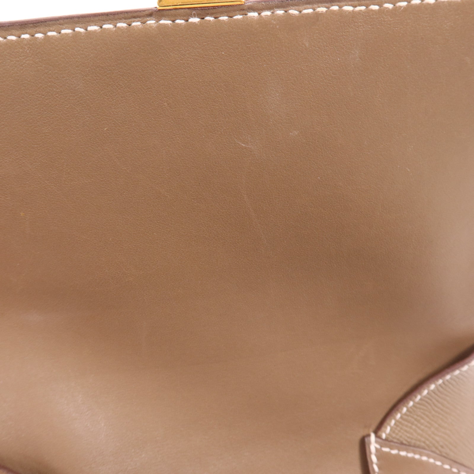 HERMES Epsom皮革Della Cavalleria Mini金扣肩背袋Etoupe