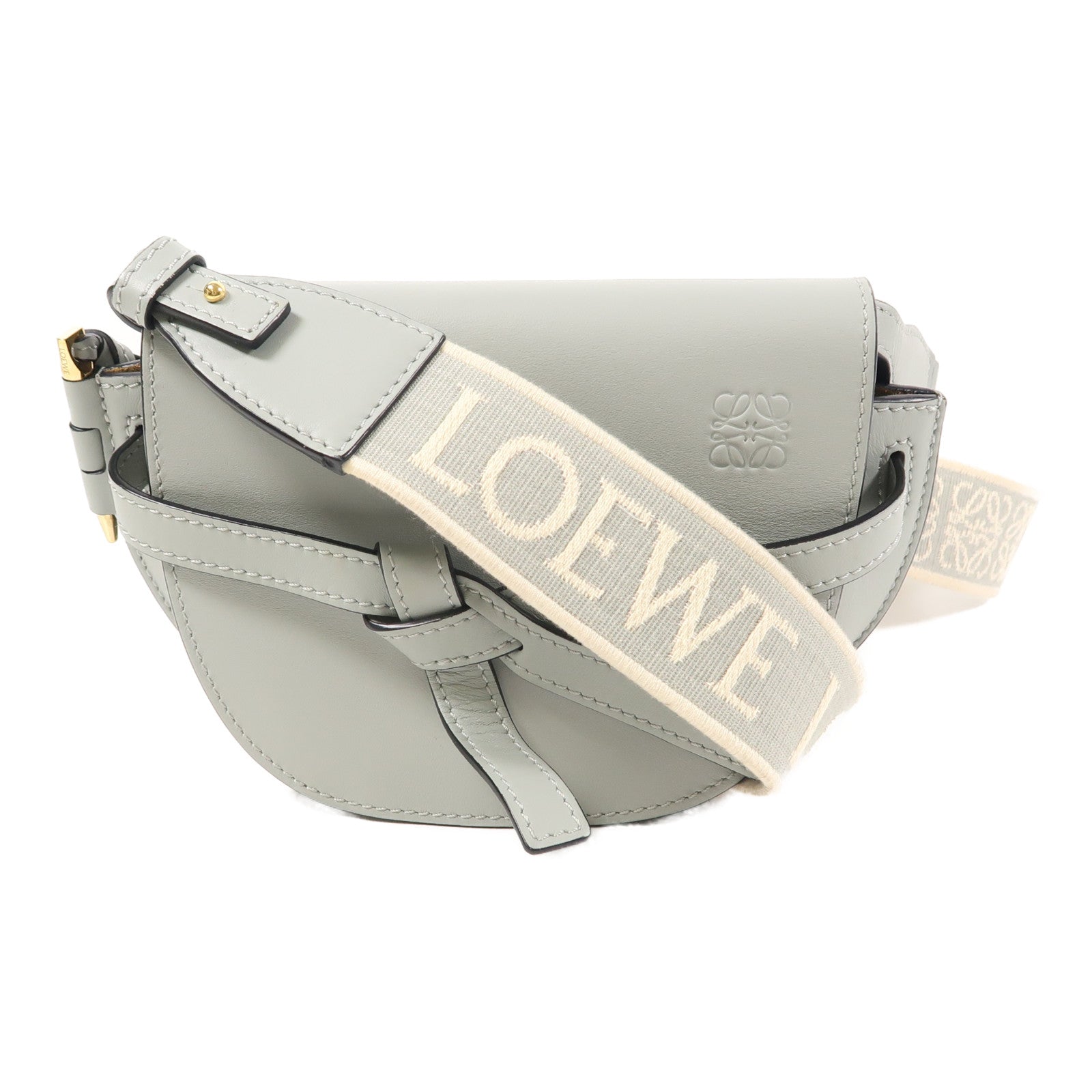 LOEWE 牛皮皮革Mini Gate金扣肩背袋