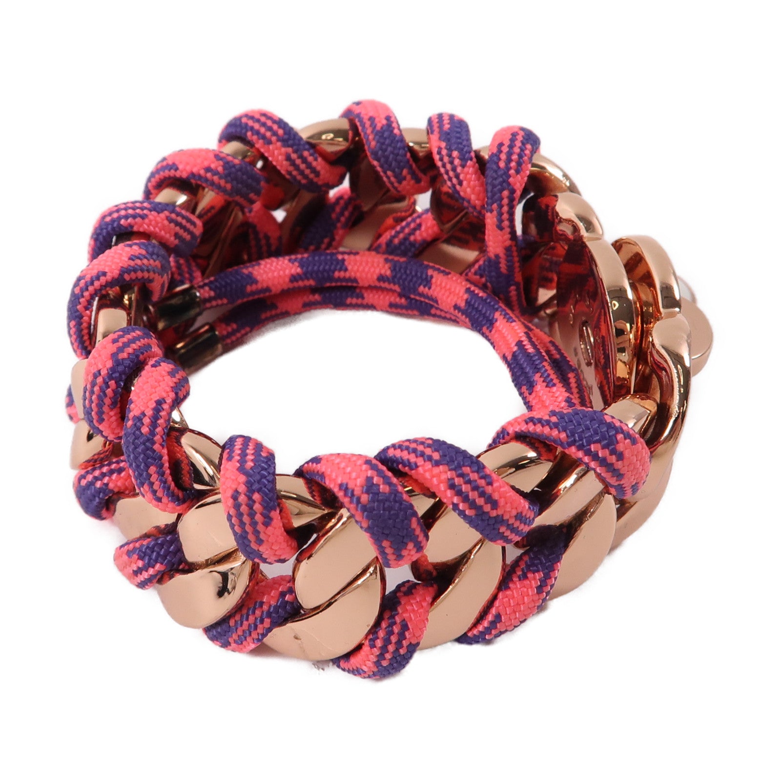 MARC JACOBS 尼龍Bracelet金扣手鐲粉紅色