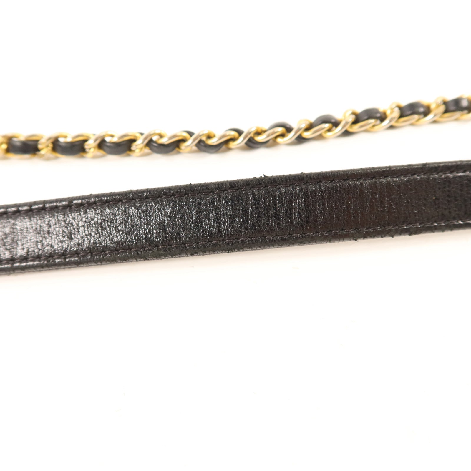CHANEL 牛皮皮革Chain Shoulder金扣鏈帶肩背袋