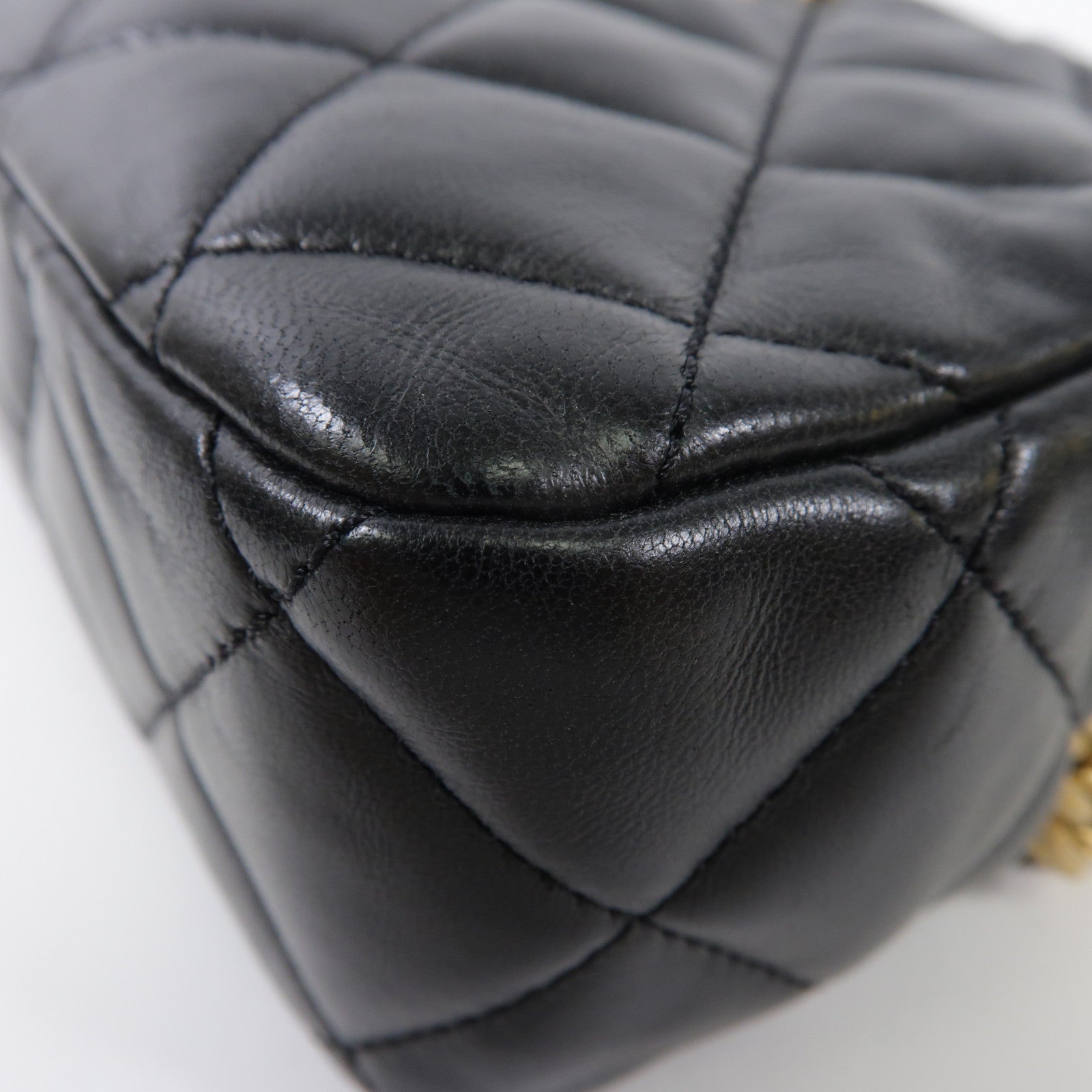 CHANEL 羊皮皮革Chain Shoulder Bag金扣鏈帶肩背袋