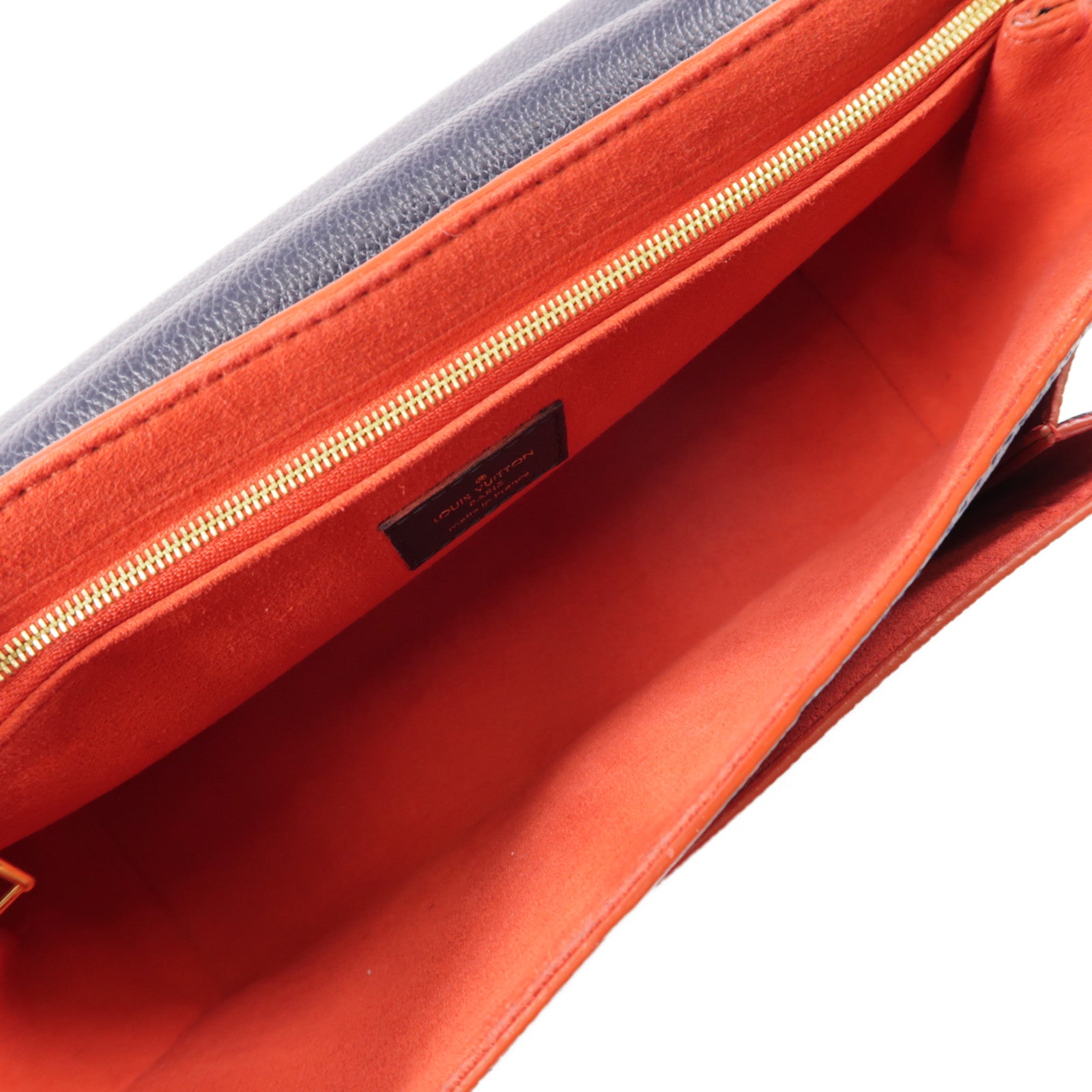 LOUIS VUITTON Monogram Empreinte Vavin PM金扣肩背袋深藍色