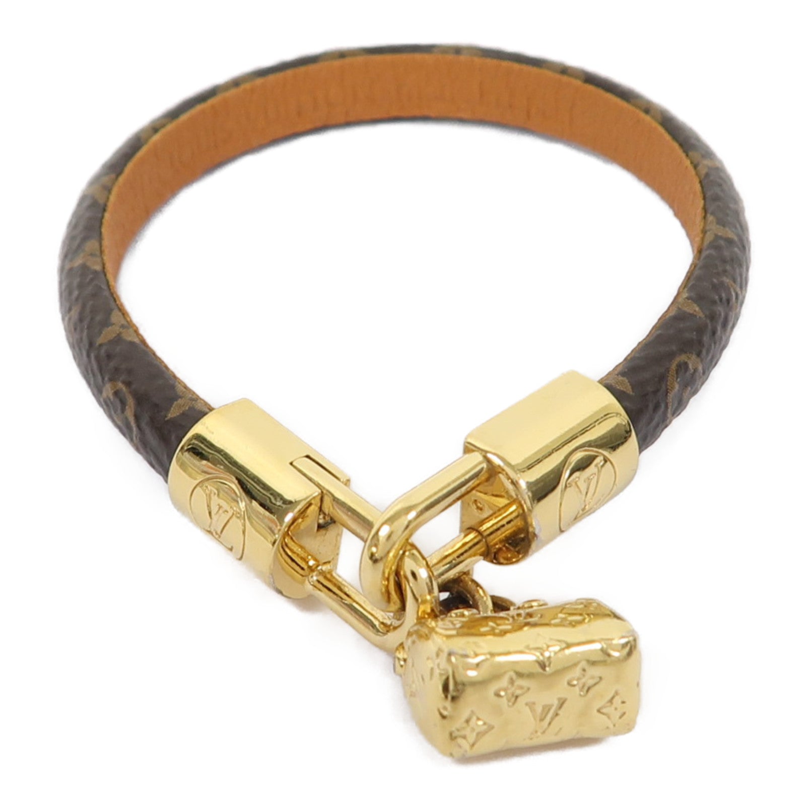 LOUIS VUITTON Monogram/金屬Bracelet手鐲啡色