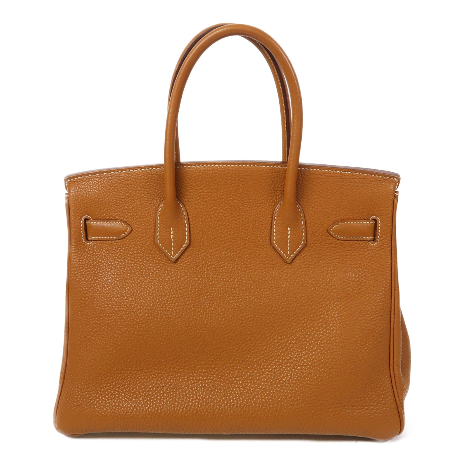 HERMES Togo皮革Birkin 30銀扣手挽袋經典駝色