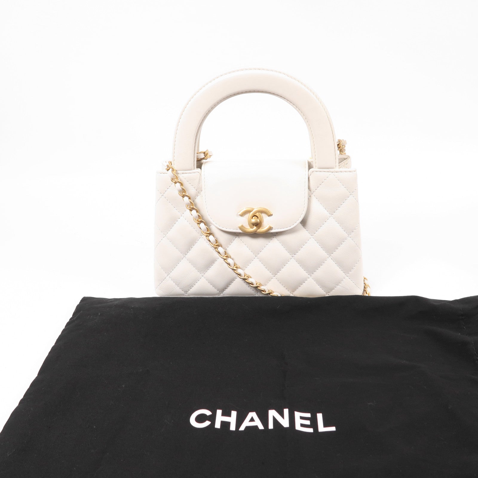 CHANEL 【激減優惠】羊皮皮革Mini Kelly金扣手挽肩背兩用袋