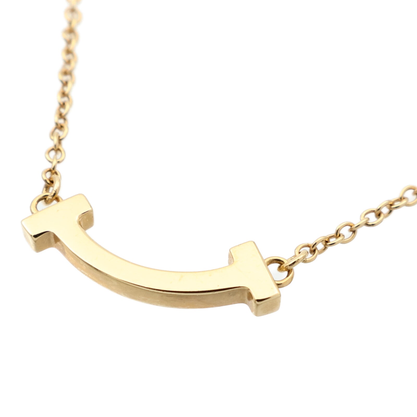 TIFFANY＆CO 18K黃金T-Smile Necklace Mini項鍊