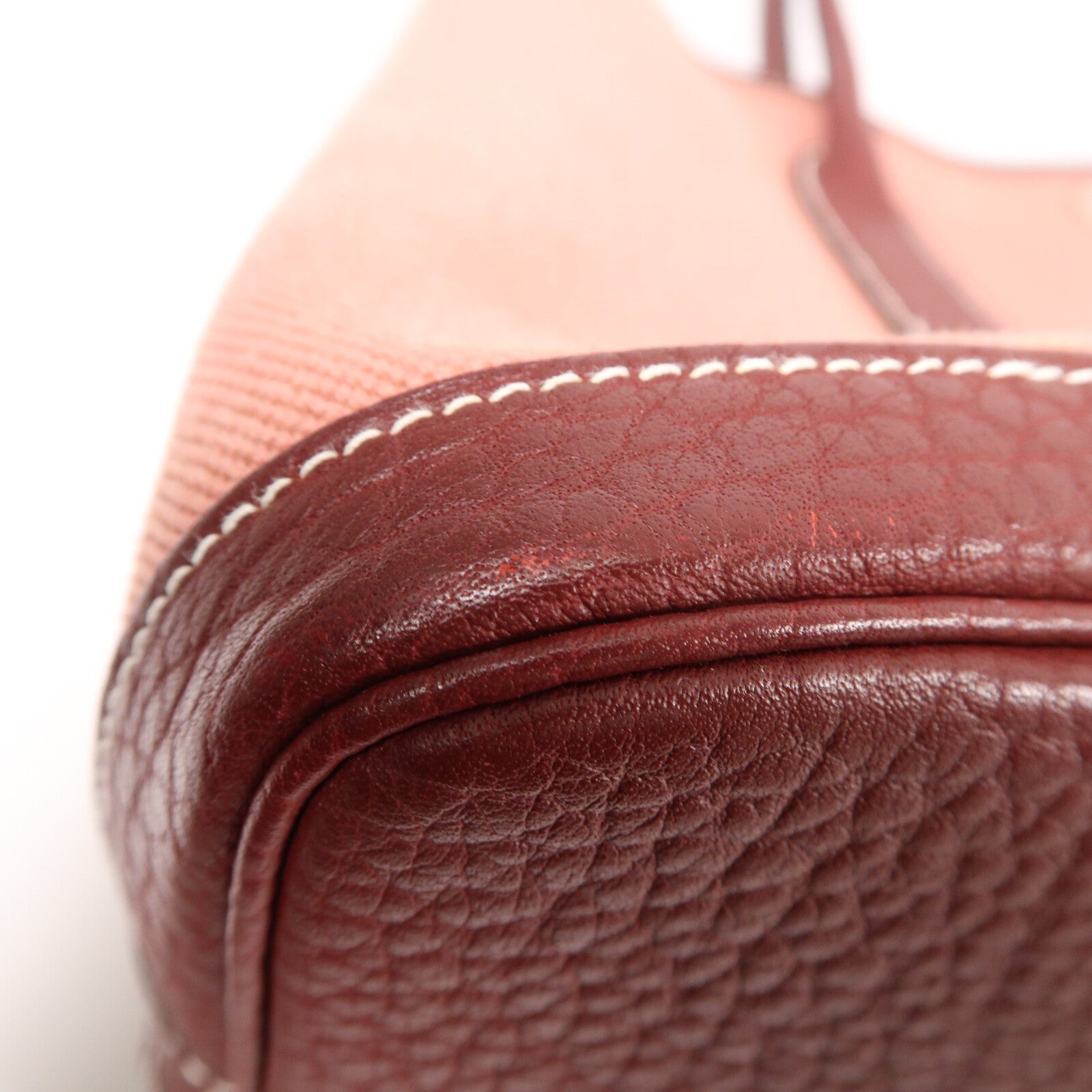 HERMES Negonda皮革/Toile帆布GardenParty 39手挽袋Rose Sakura/Rough H