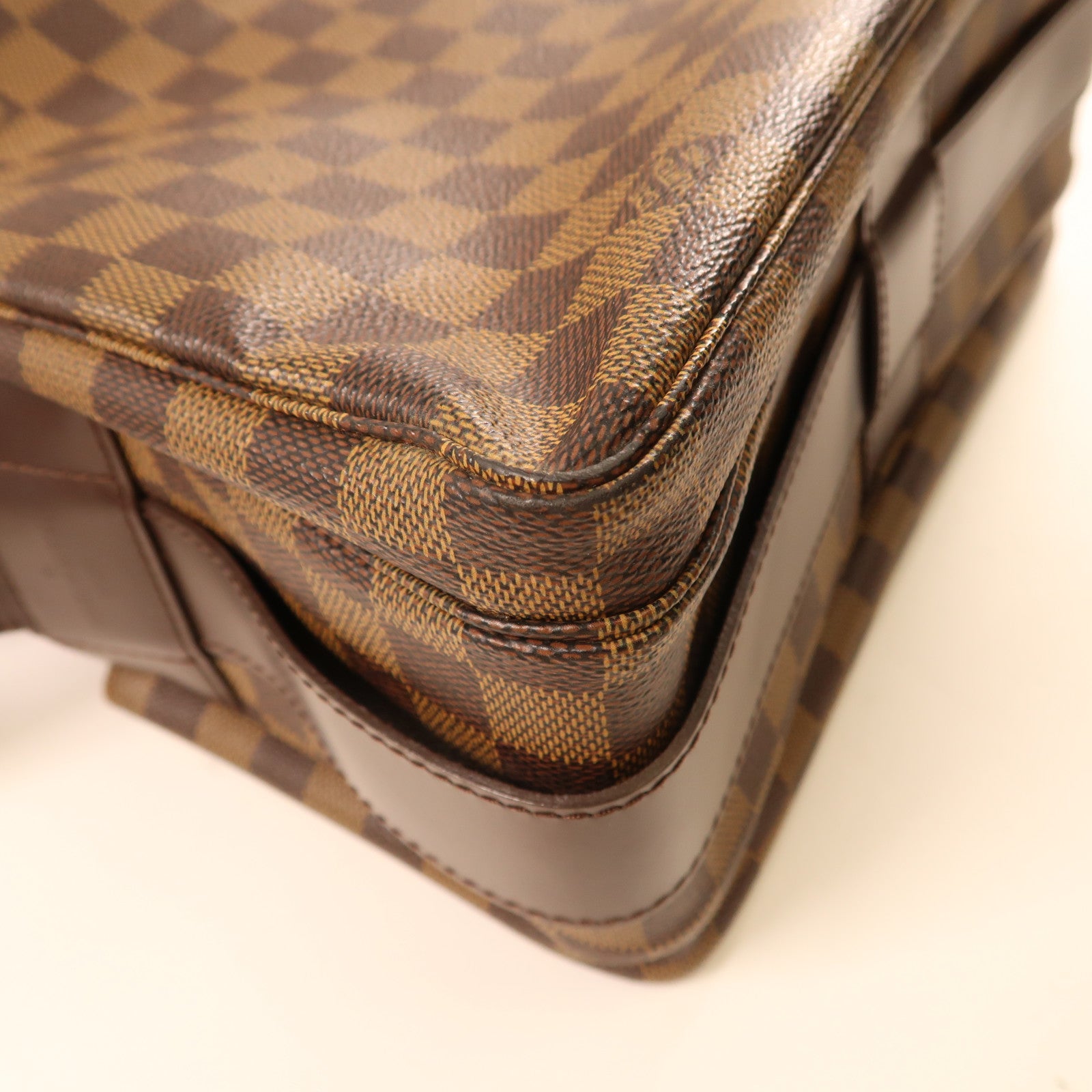 LOUIS VUITTON 【激減優惠】Damier Naviglio金扣肩背袋啡色