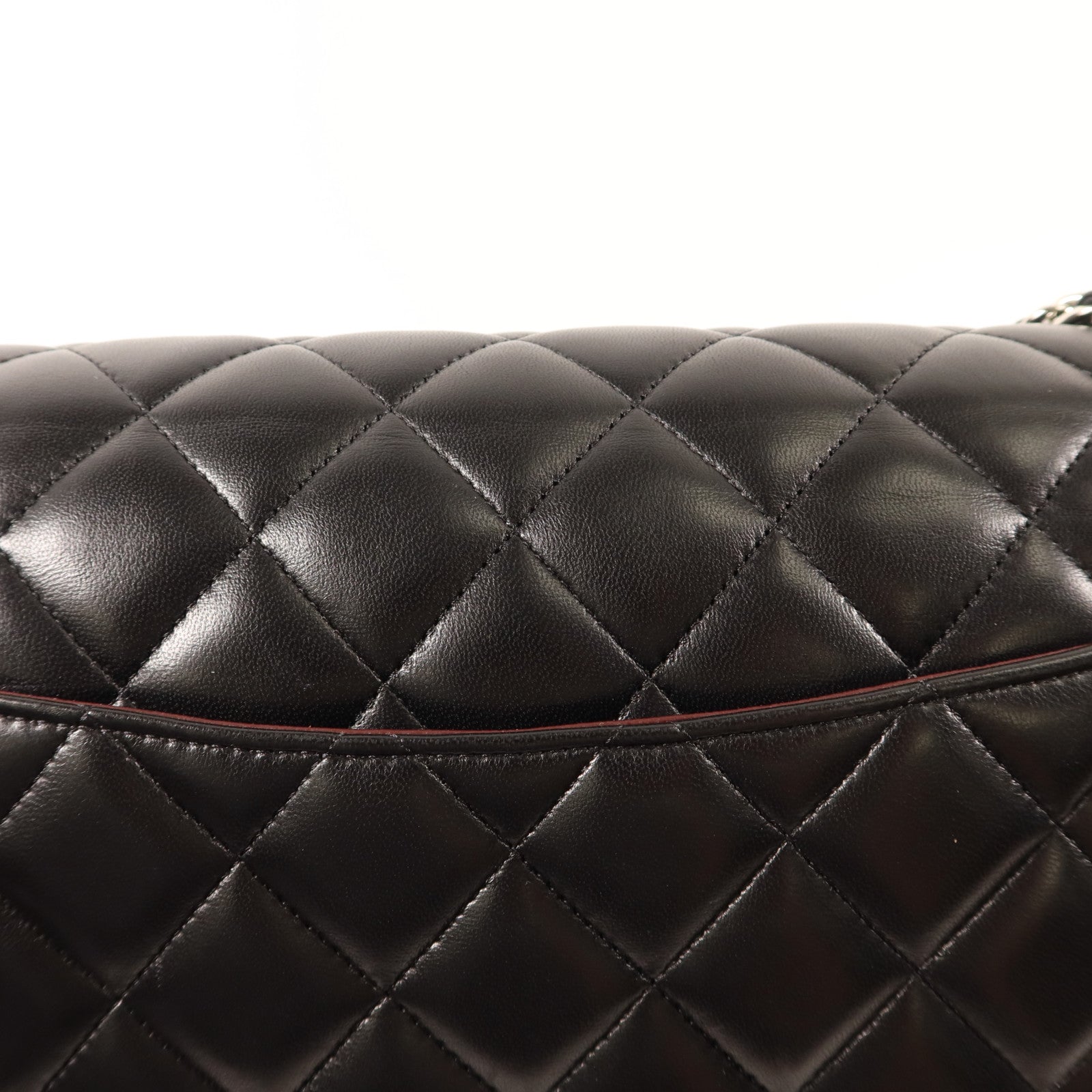 CHANEL 羊皮皮革Large Classic銀扣鏈帶肩背袋