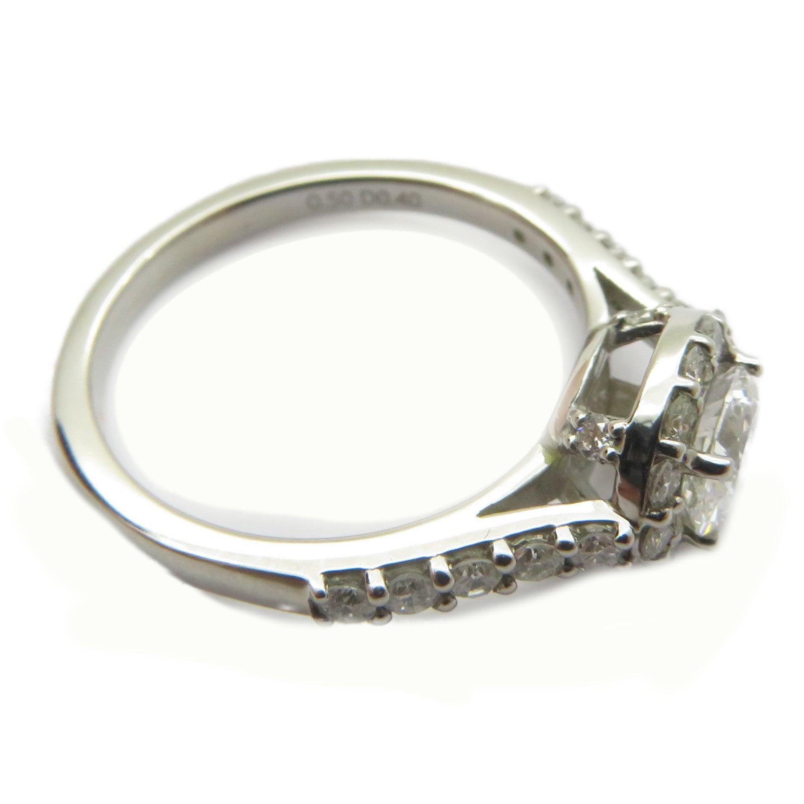 JEWELRY 18K白金Diamond Ring 0.5ct/0.411ct鑽石戒指US#6.75