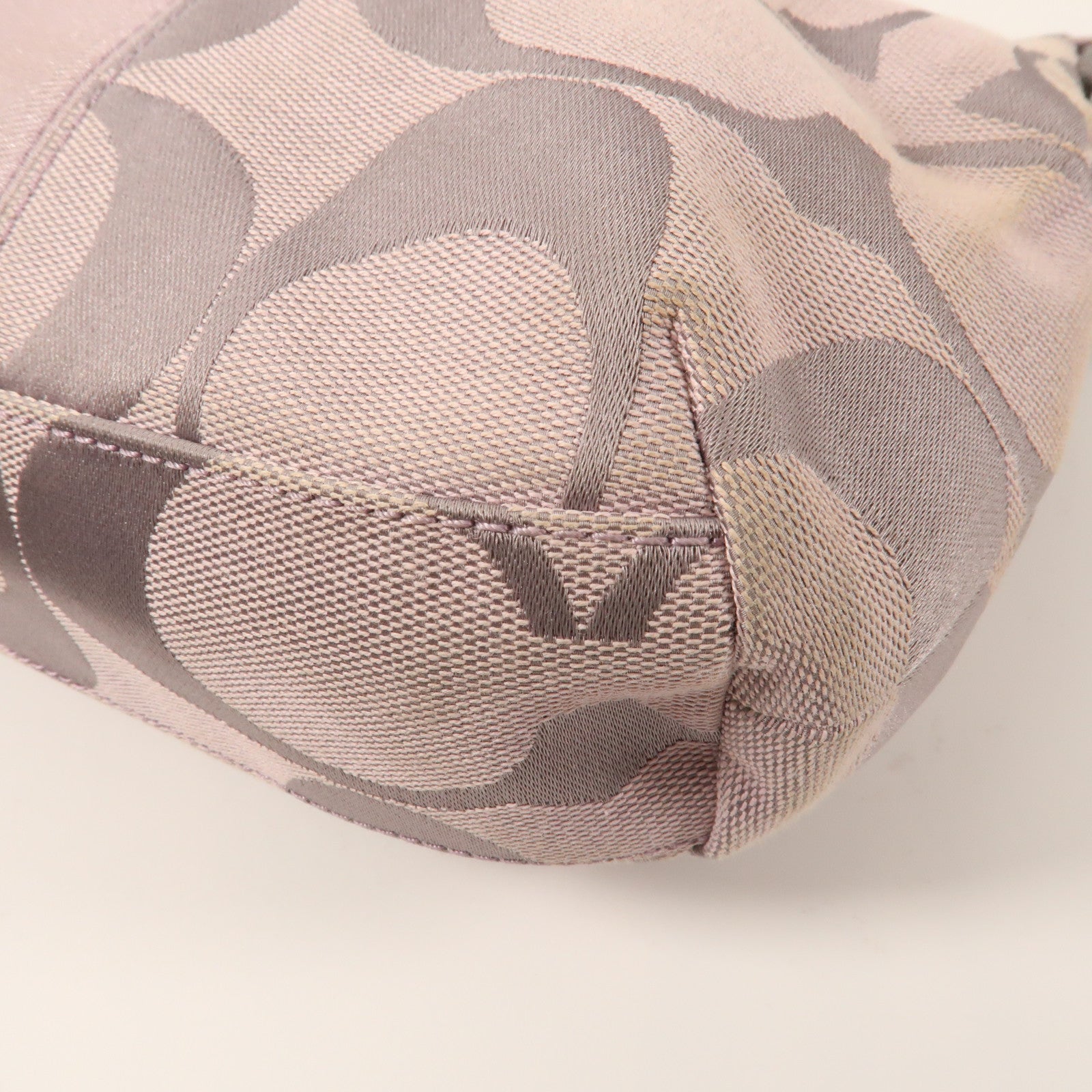 COACH 帆布Shoulder Bag銀扣手挽肩背兩用袋