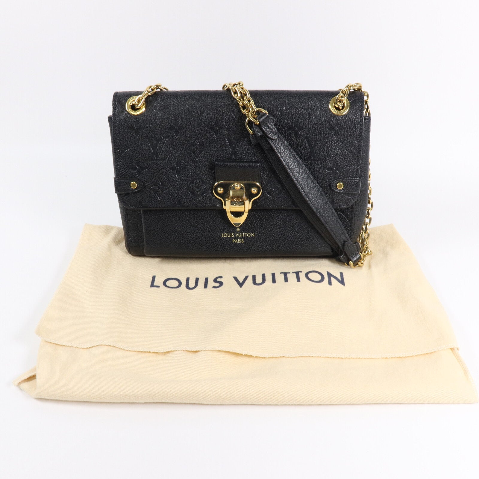 LOUIS VUITTON Monogram Empreinte Vavin PM鏈帶肩背袋
