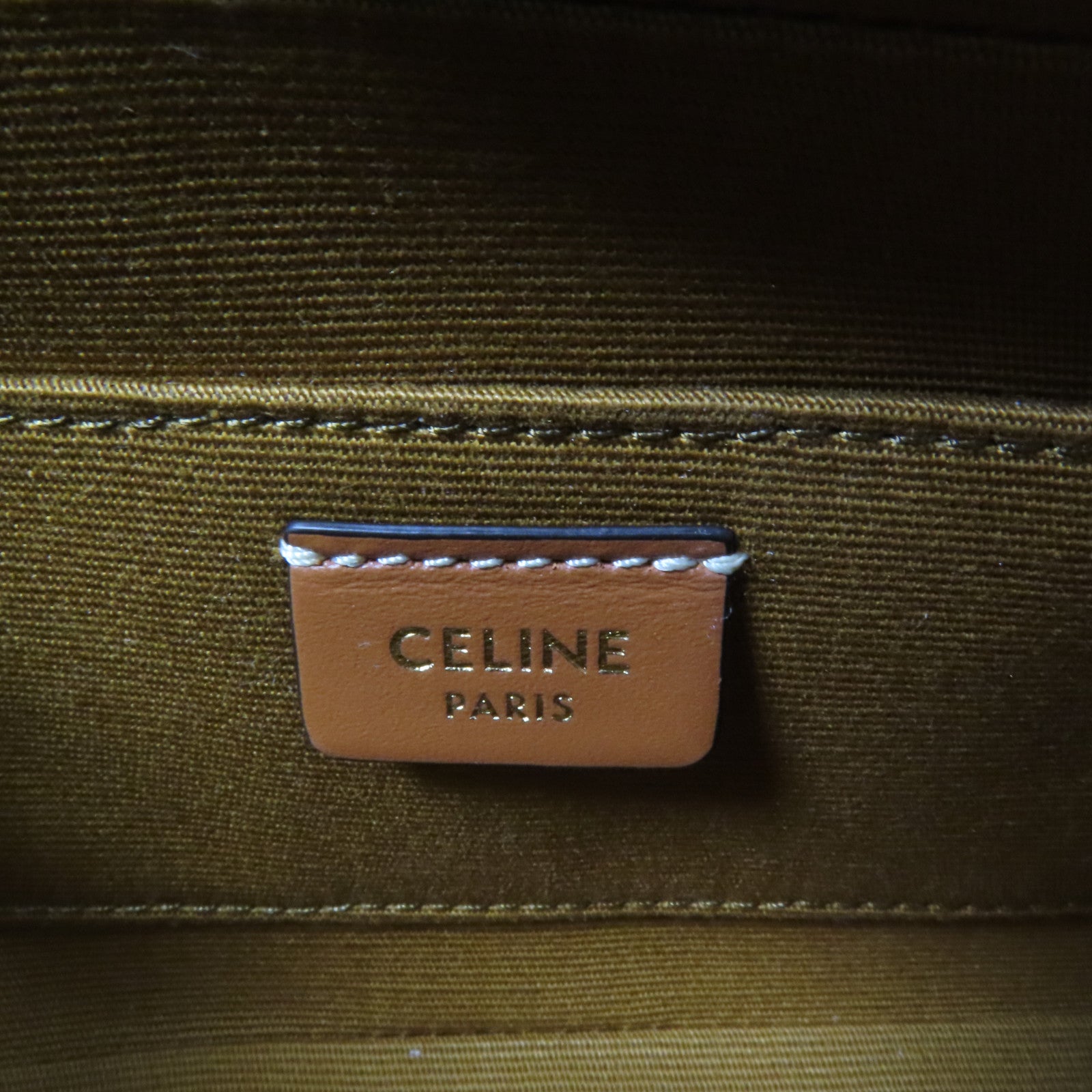 CELINE 【激減優惠】塗層帆布Shoulder Bag金扣肩背袋