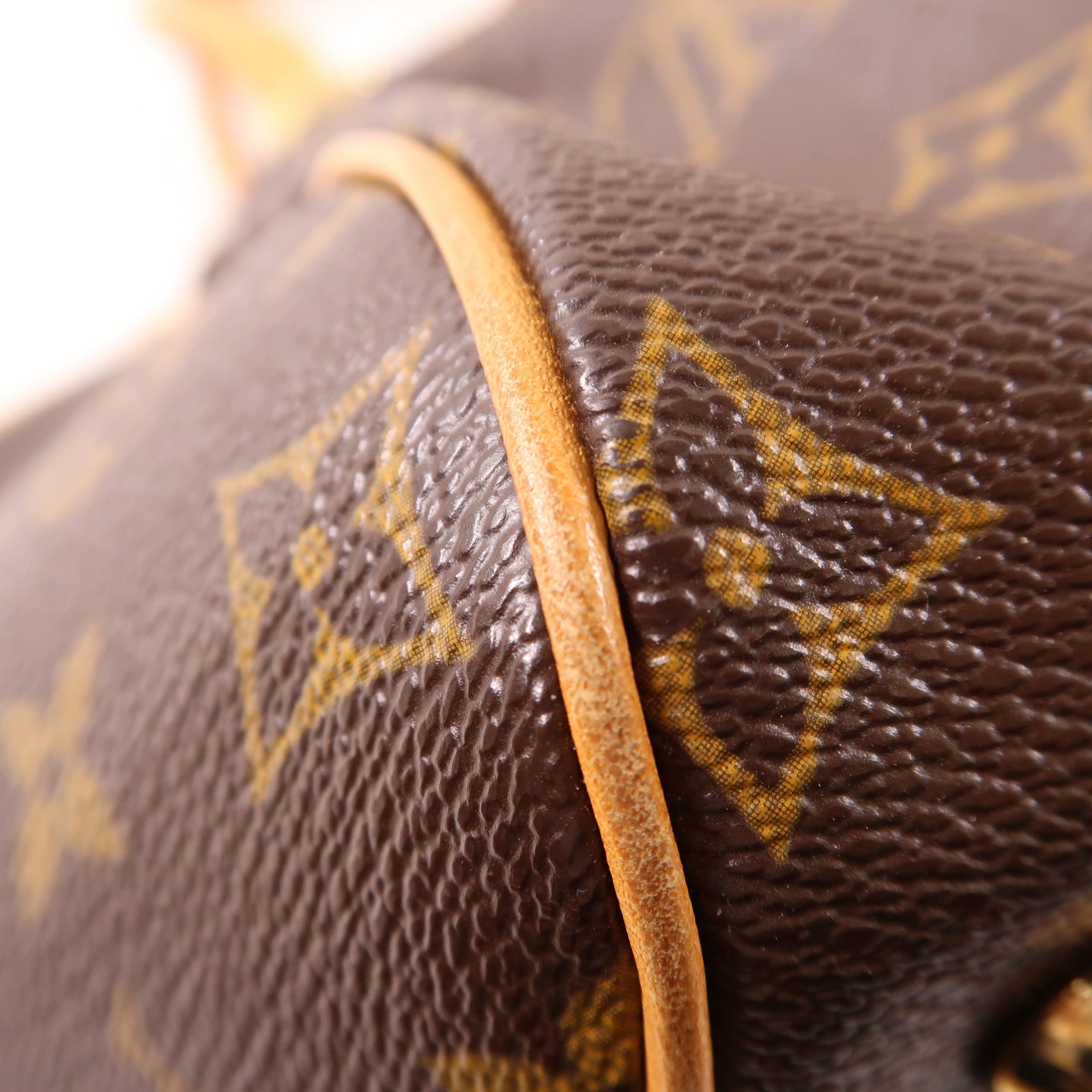 LOUIS VUITTON Monogram Tivoli GM金扣肩背袋棕色