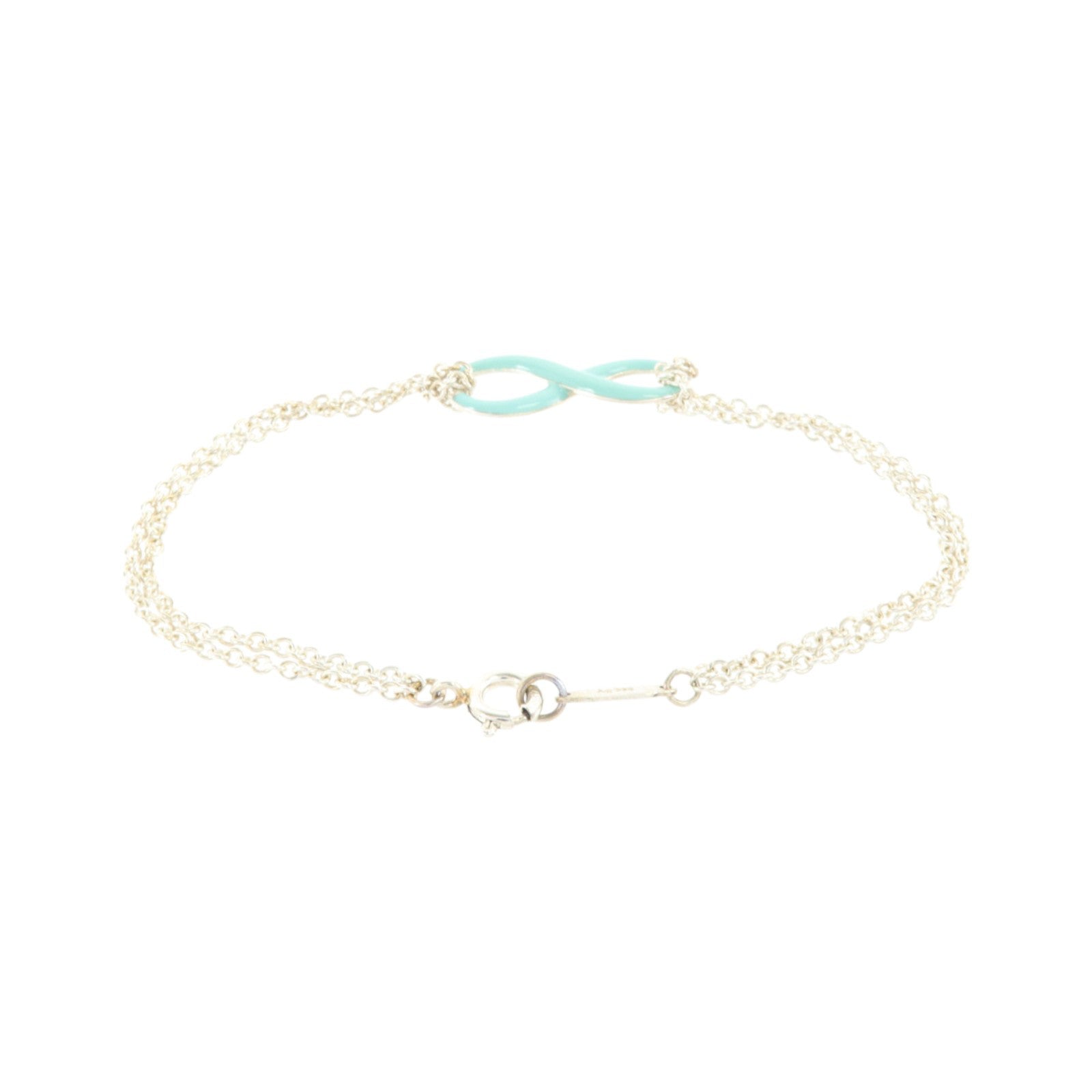 TIFFANY＆CO 925純銀/琺瑯Infinity Bracelet手鏈