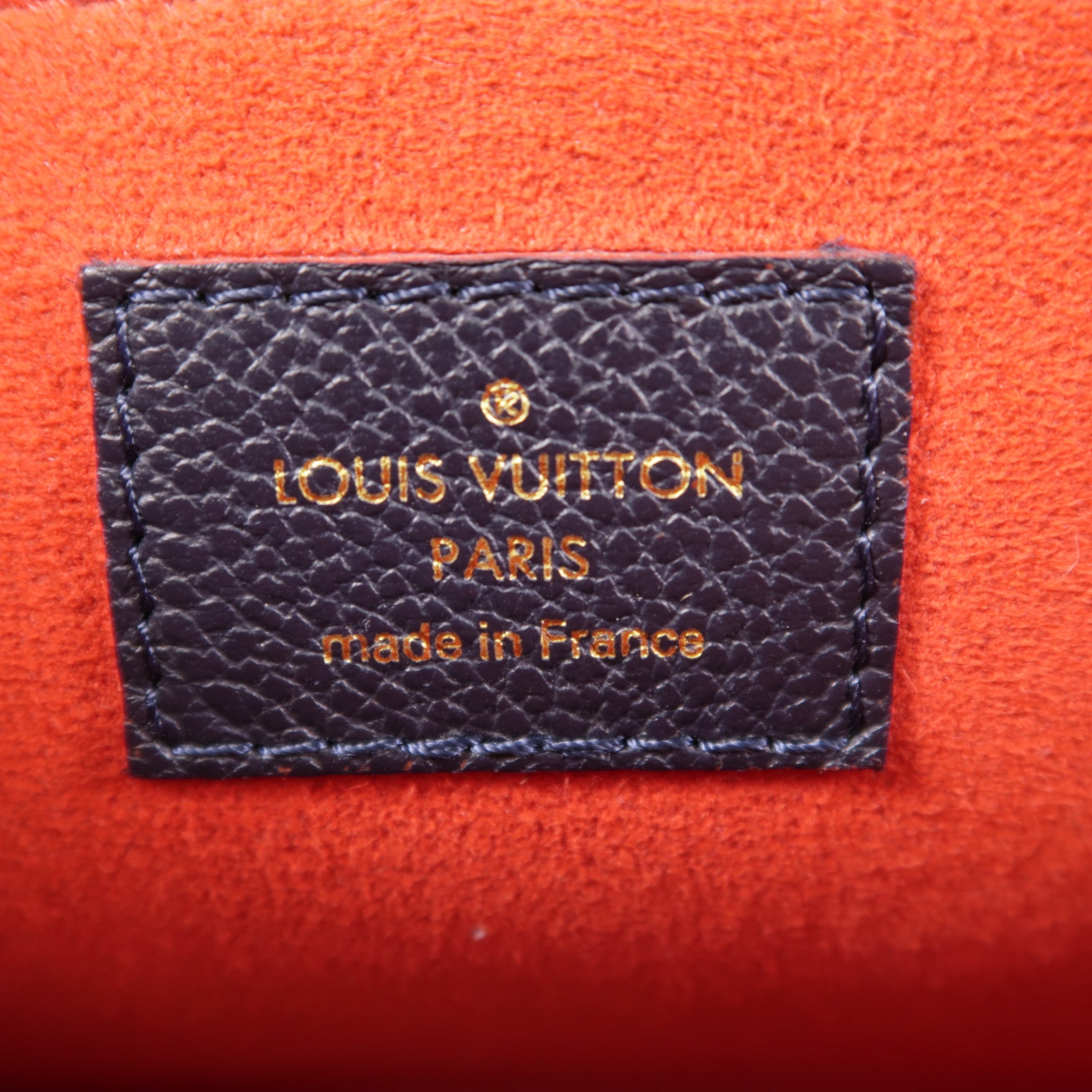LOUIS VUITTON Monogram Empreinte Vavin PM金扣肩背袋深藍色