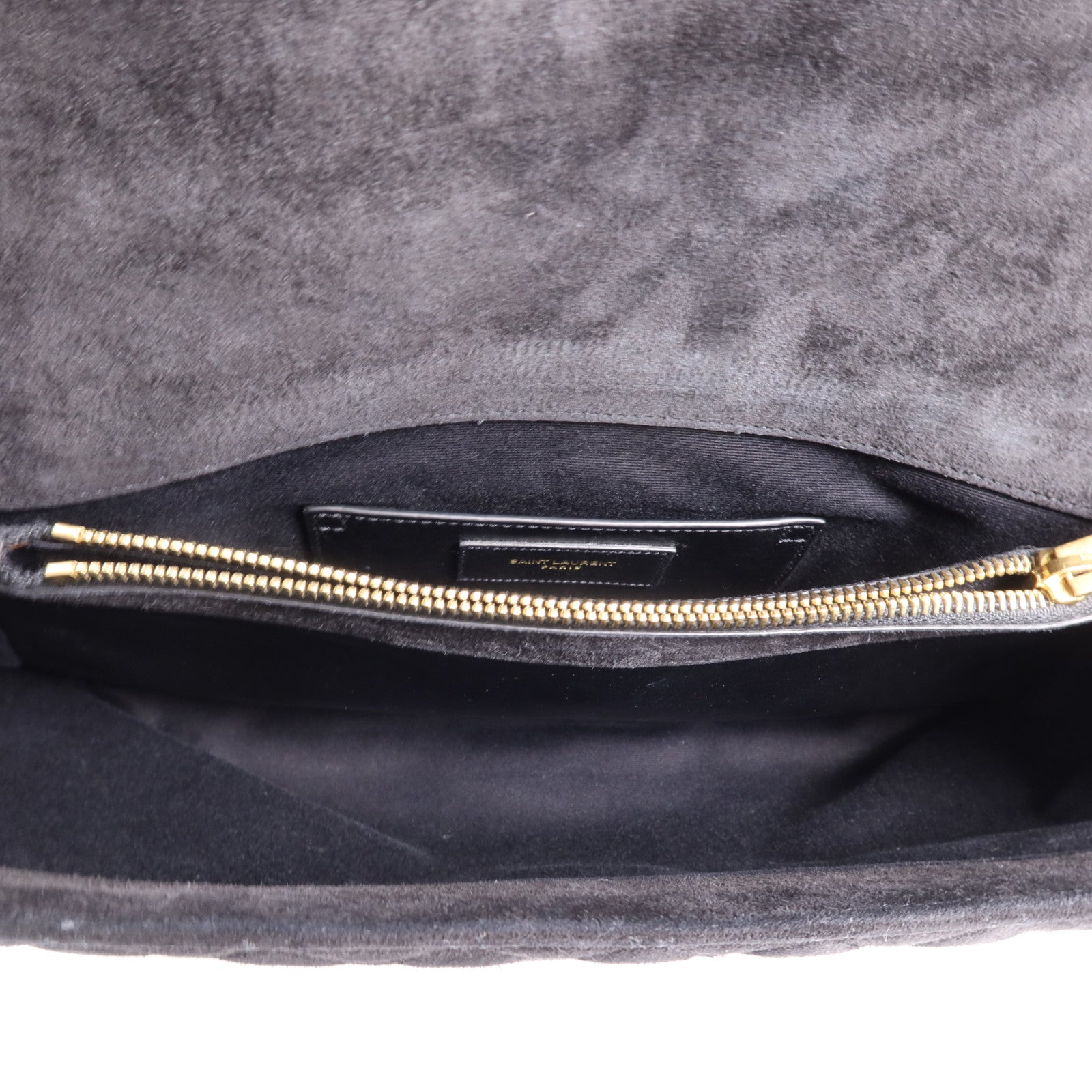 YVES SAINT LAURENT 麂皮皮革Envelope Large金扣鏈帶肩背袋