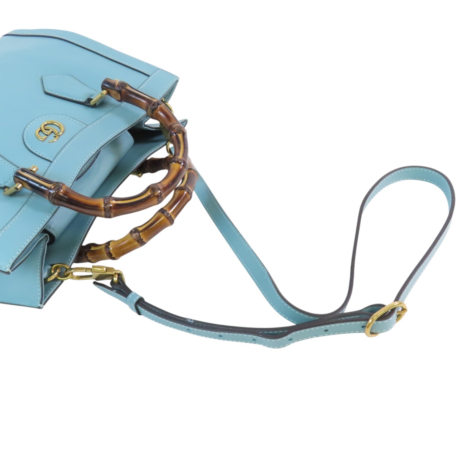 GUCCI 牛皮皮革Diana Small Tote金扣手挽肩背袋兩用袋