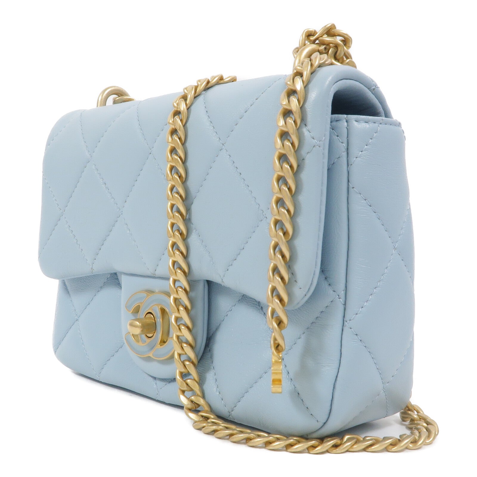CHANEL 牛皮皮革Chain shoulder鏈帶肩背袋