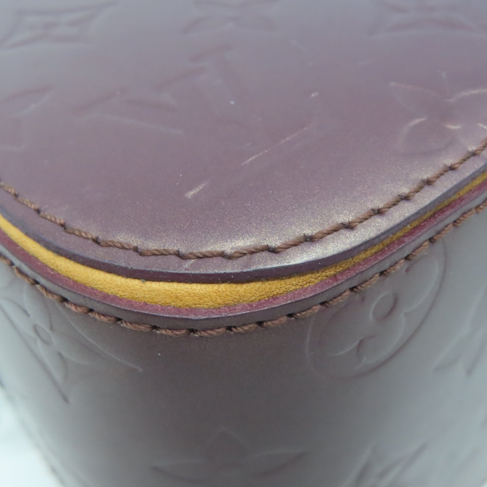 LOUIS VUITTON 【激減優惠】Monogram Mat皮革Shelton銀扣手挽袋紅色