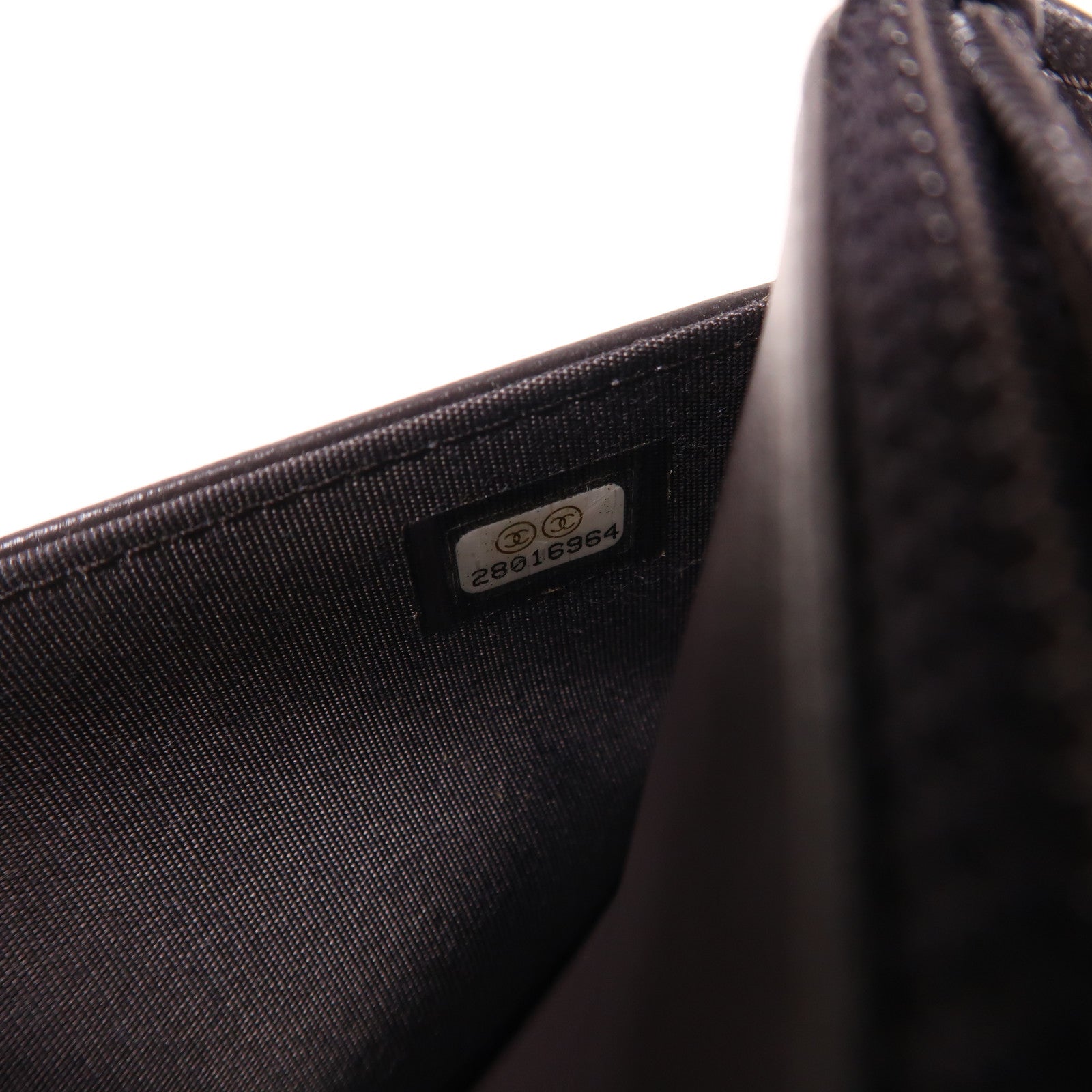 CHANEL 羊皮皮革Woc金扣鏈帶肩背袋紫色