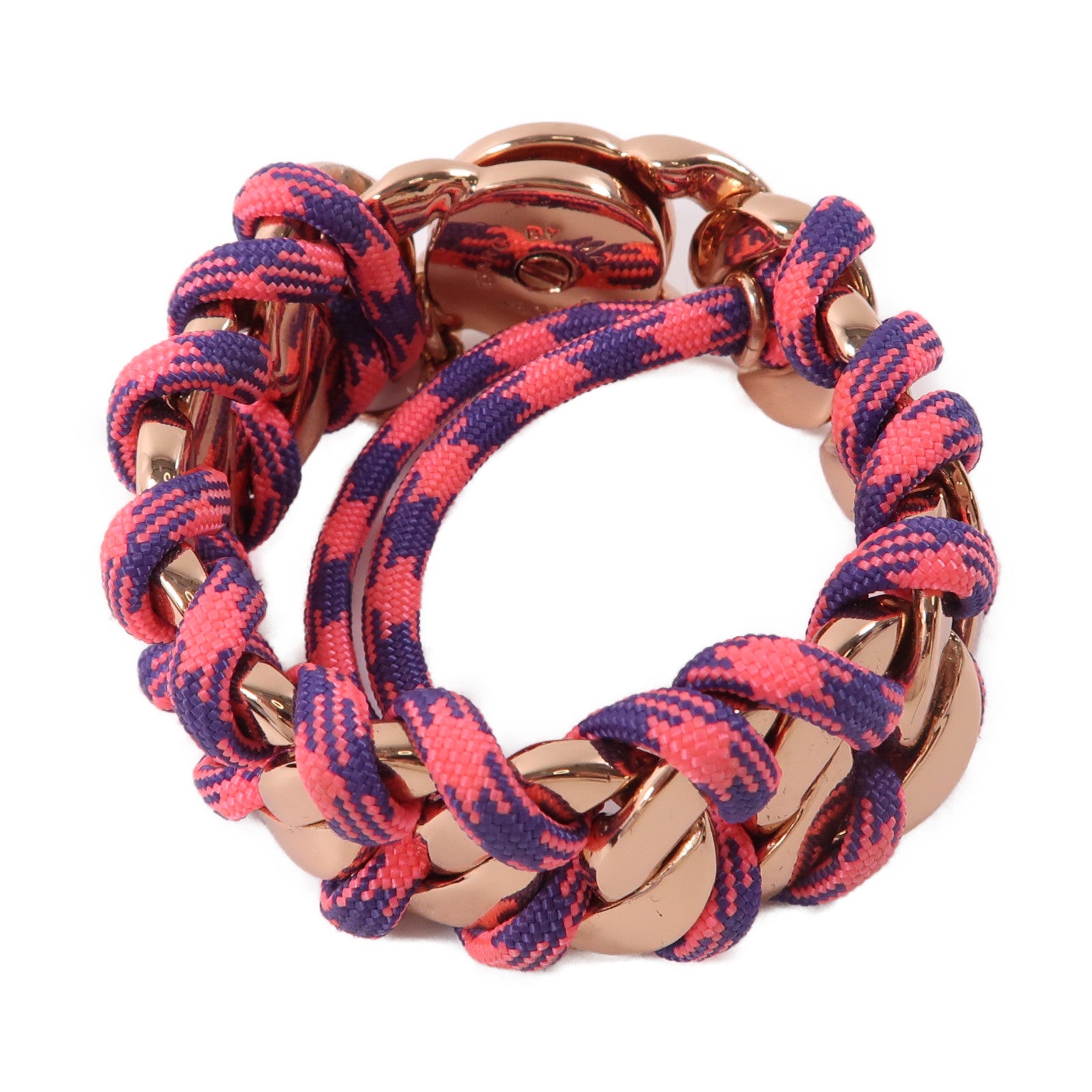 MARC JACOBS 尼龍Bracelet金扣手鐲粉紅色