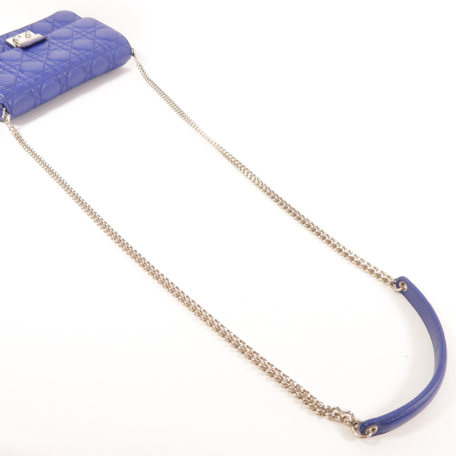 Dior 羊皮皮革Chain Shoulder銀扣鏈帶肩背袋