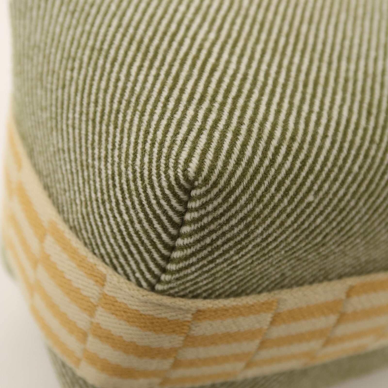 HERMES 帆布Bride-A Brac Cabriole PM銀扣手挽袋Green/Yellow/Beige