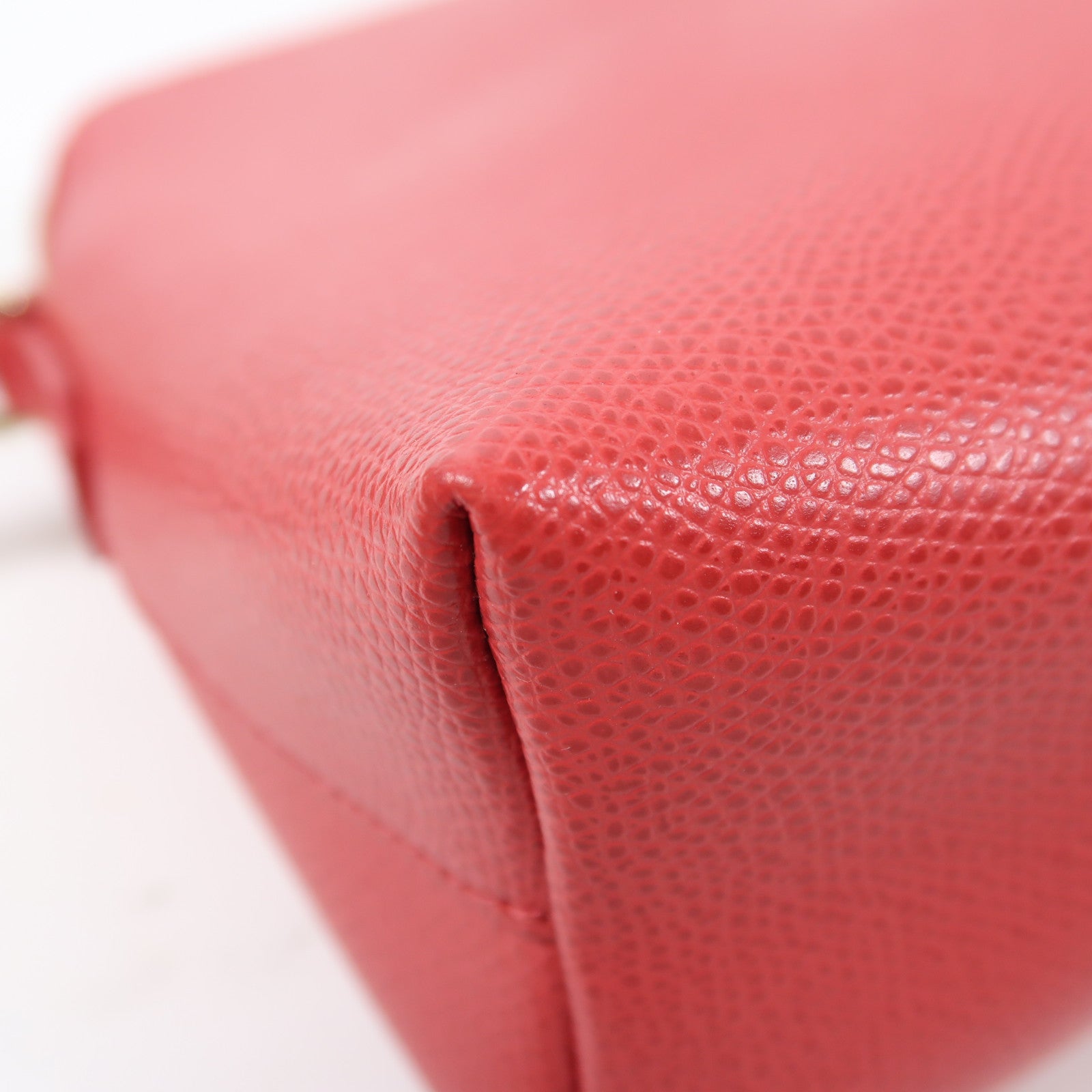 Furla 牛皮皮革Shoulder Bag金扣肩背袋紅色