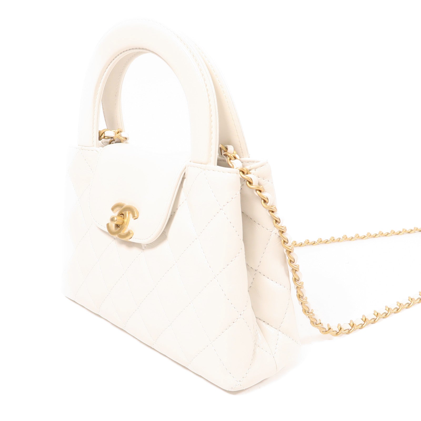 CHANEL 【激減優惠】羊皮皮革Mini Kelly金扣手挽肩背兩用袋