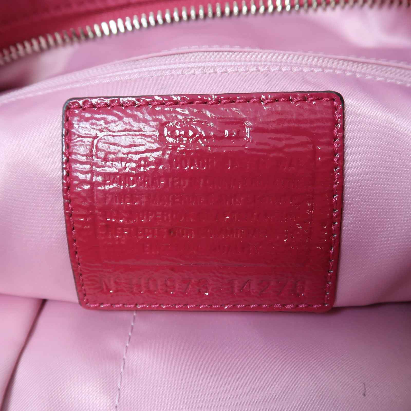 COACH 【激減優惠】帆布Shoulder Bag銀扣肩背袋粉紅色