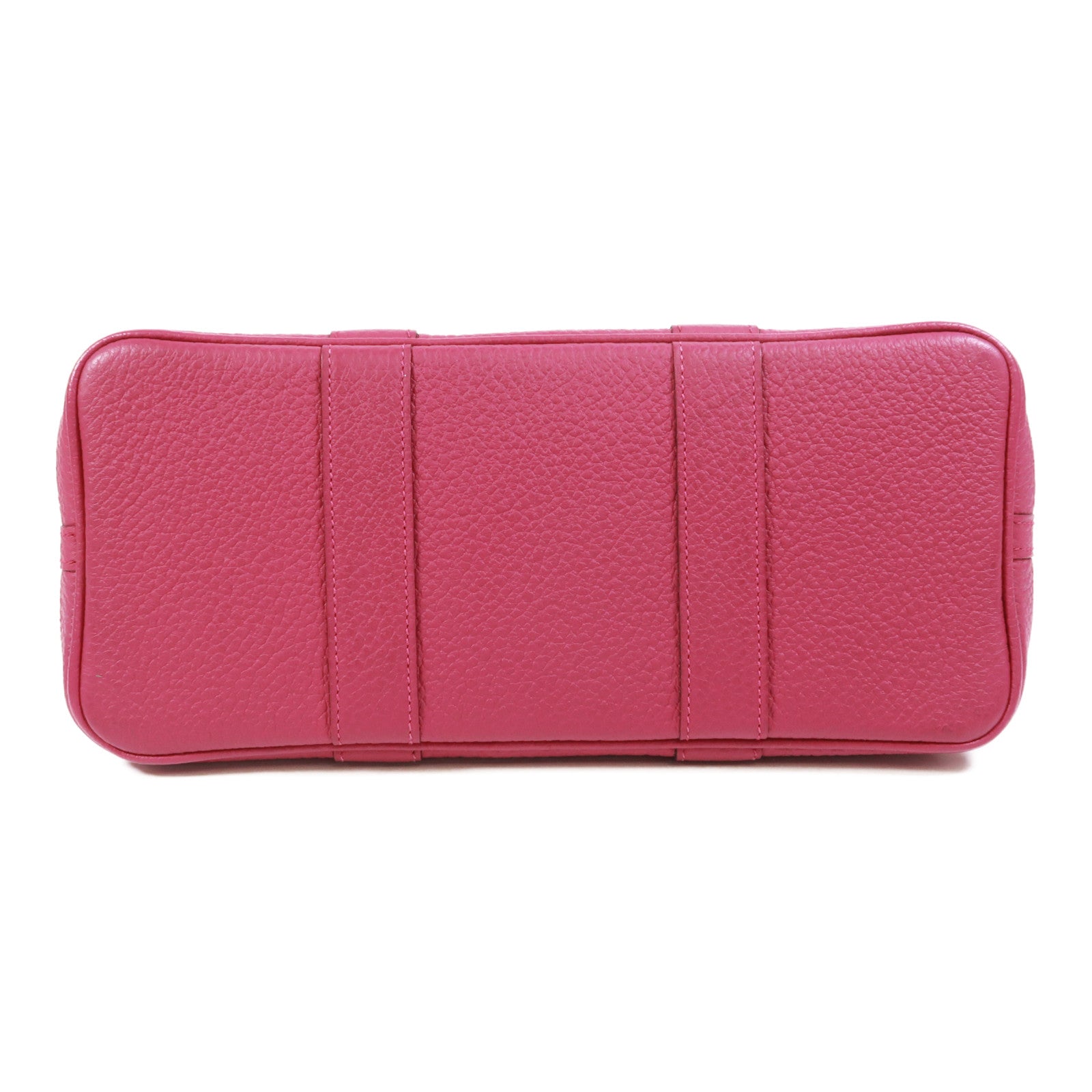 HERMES Negonda皮革Garden Party TPM銀扣手挽袋Rose Pourpre