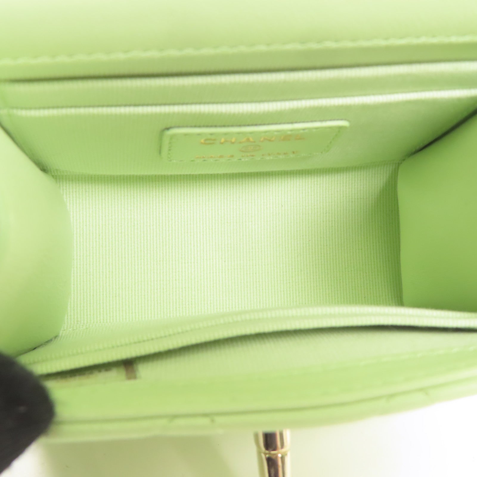 CHANEL 羊皮皮革Shoulder Bag金扣鏈帶肩背袋