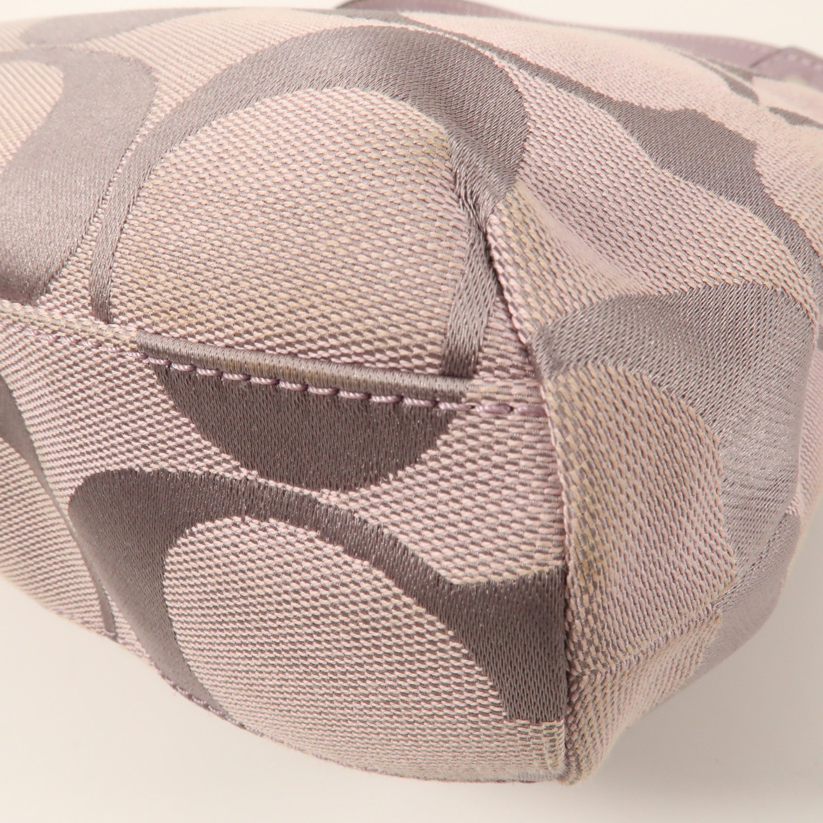 COACH 帆布Shoulder Bag銀扣手挽肩背兩用袋