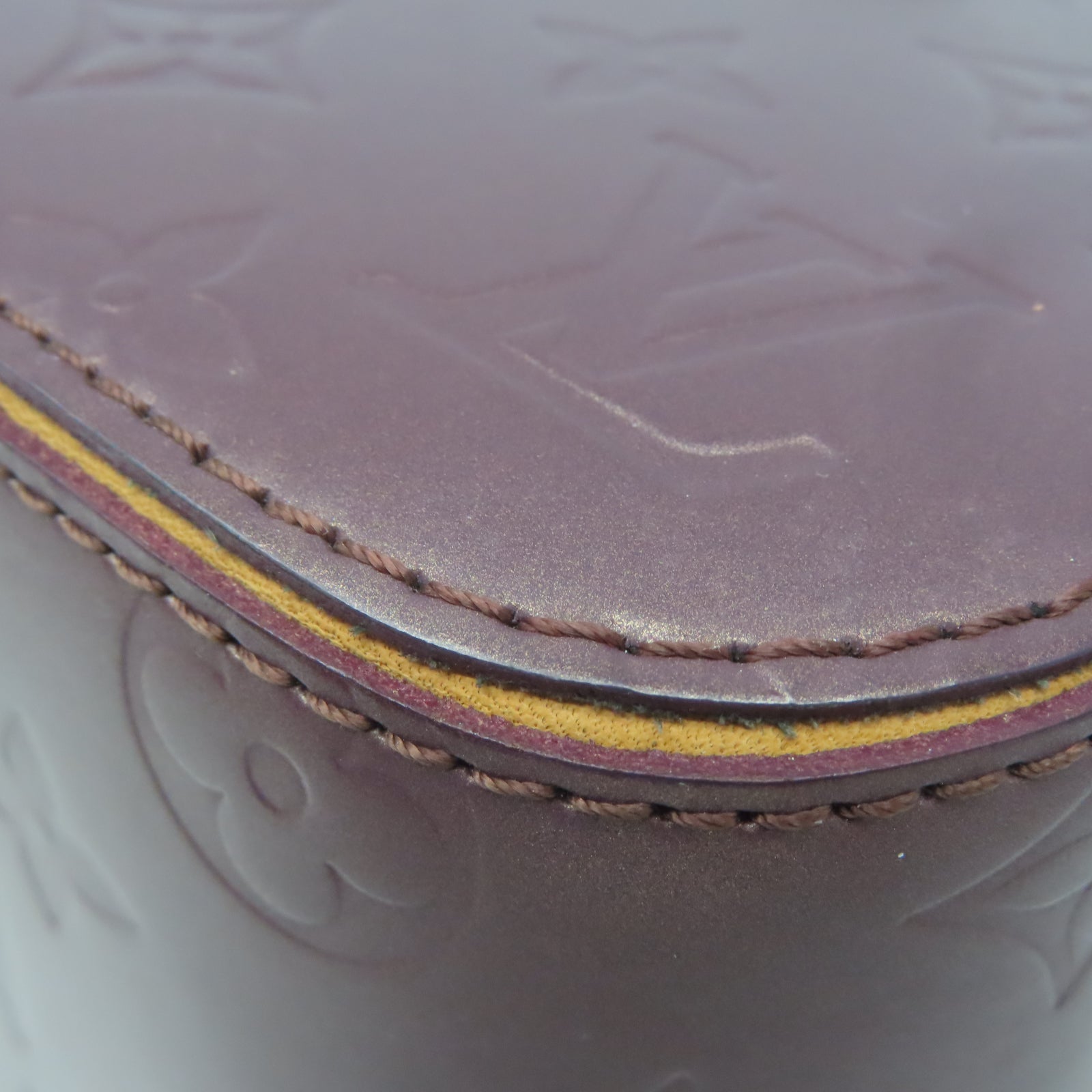 LOUIS VUITTON 【激減優惠】Monogram Mat皮革Shelton銀扣手挽袋紅色