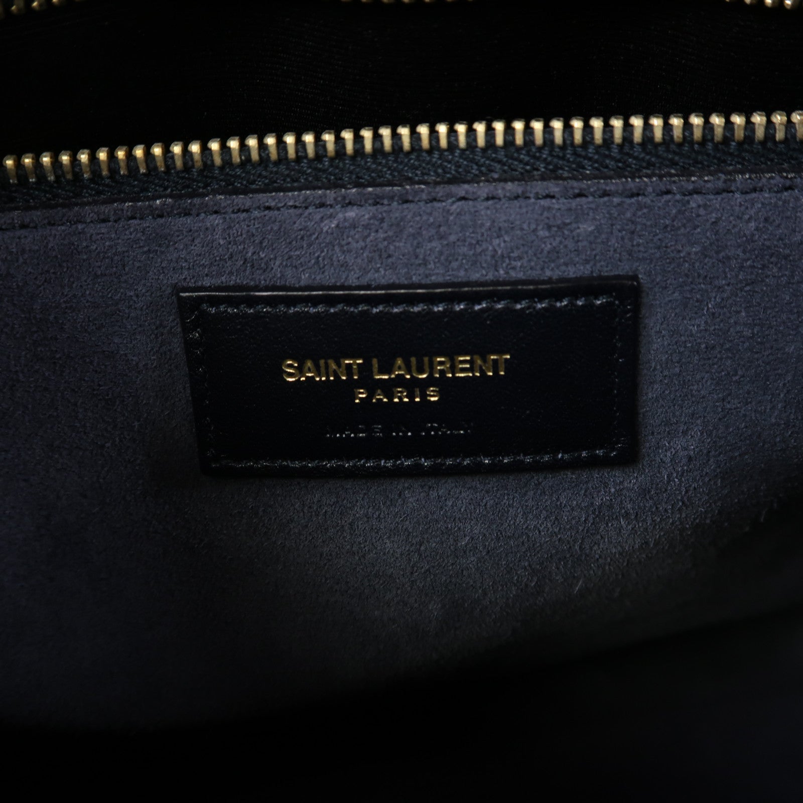 SAINT LAURENT 牛皮皮革Sac de Jour Small金扣手挽肩背兩用袋深藍色