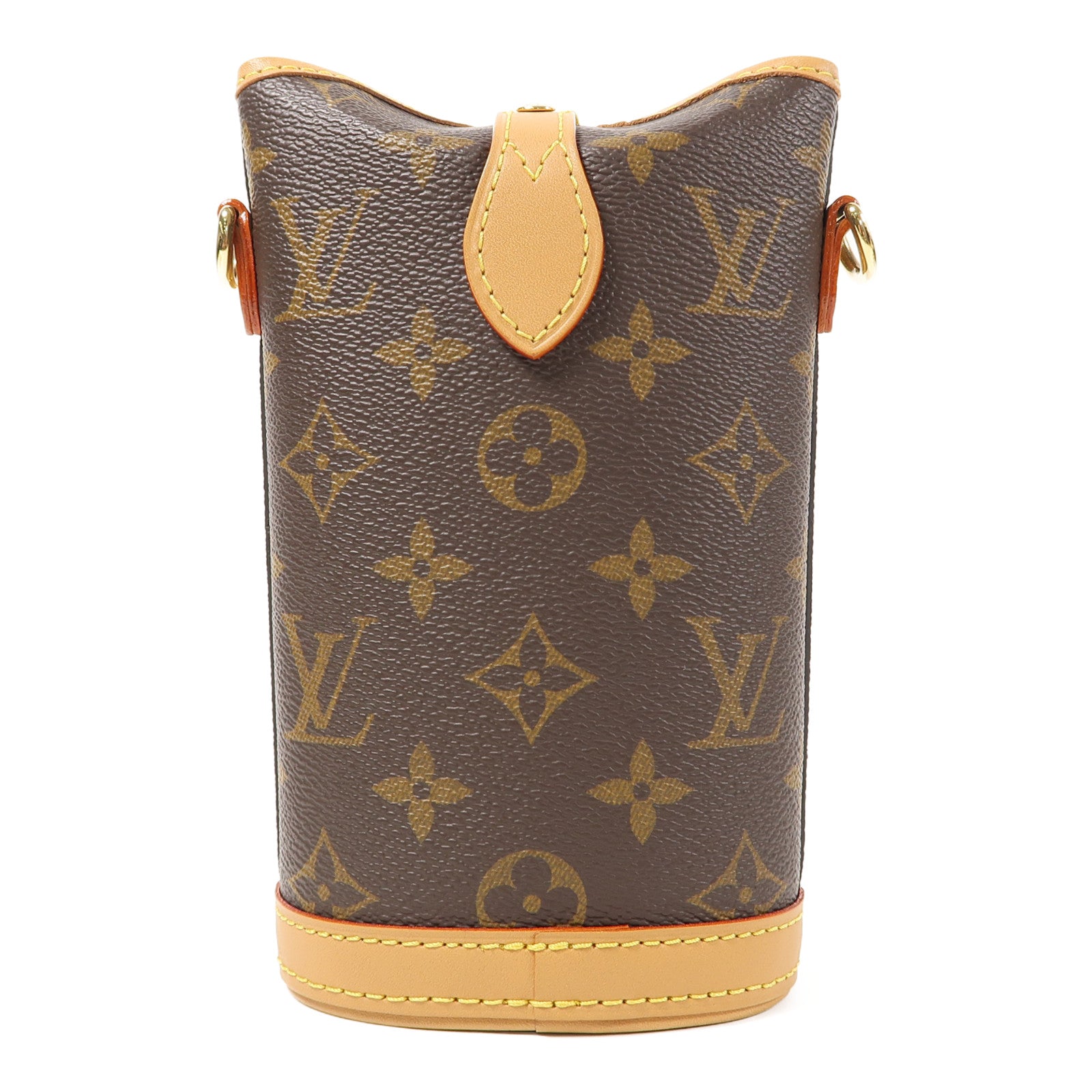 LOUIS VUITTON Monogram Fold Me Pouch金扣肩背袋啡色