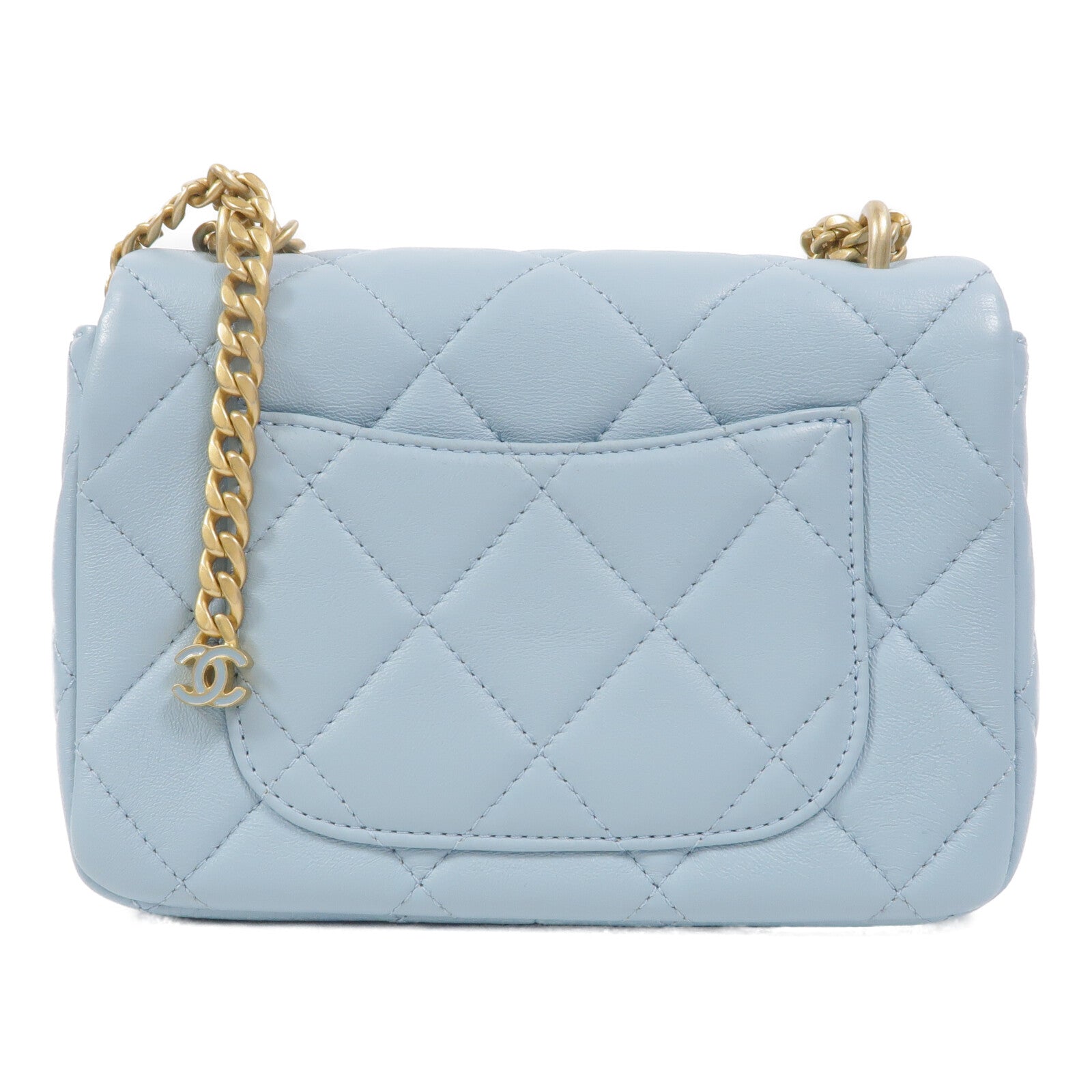 CHANEL 牛皮皮革Chain shoulder鏈帶肩背袋