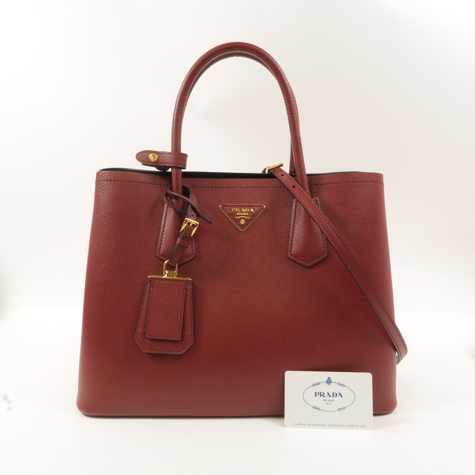 PRADA 牛皮皮革2 Way Shoulder手挽肩背兩用袋