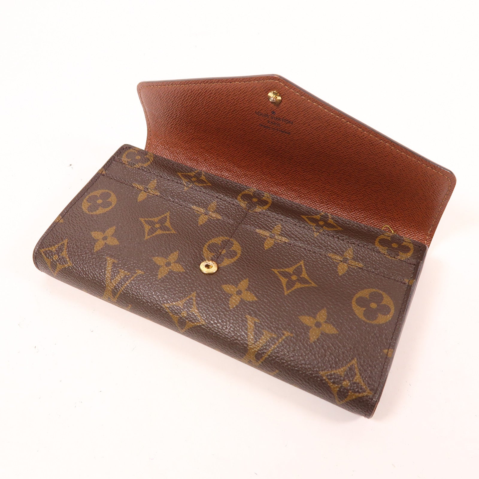 LOUIS VUITTON LV GHW Sarah Long Wallet M62234 Monogram Brown
