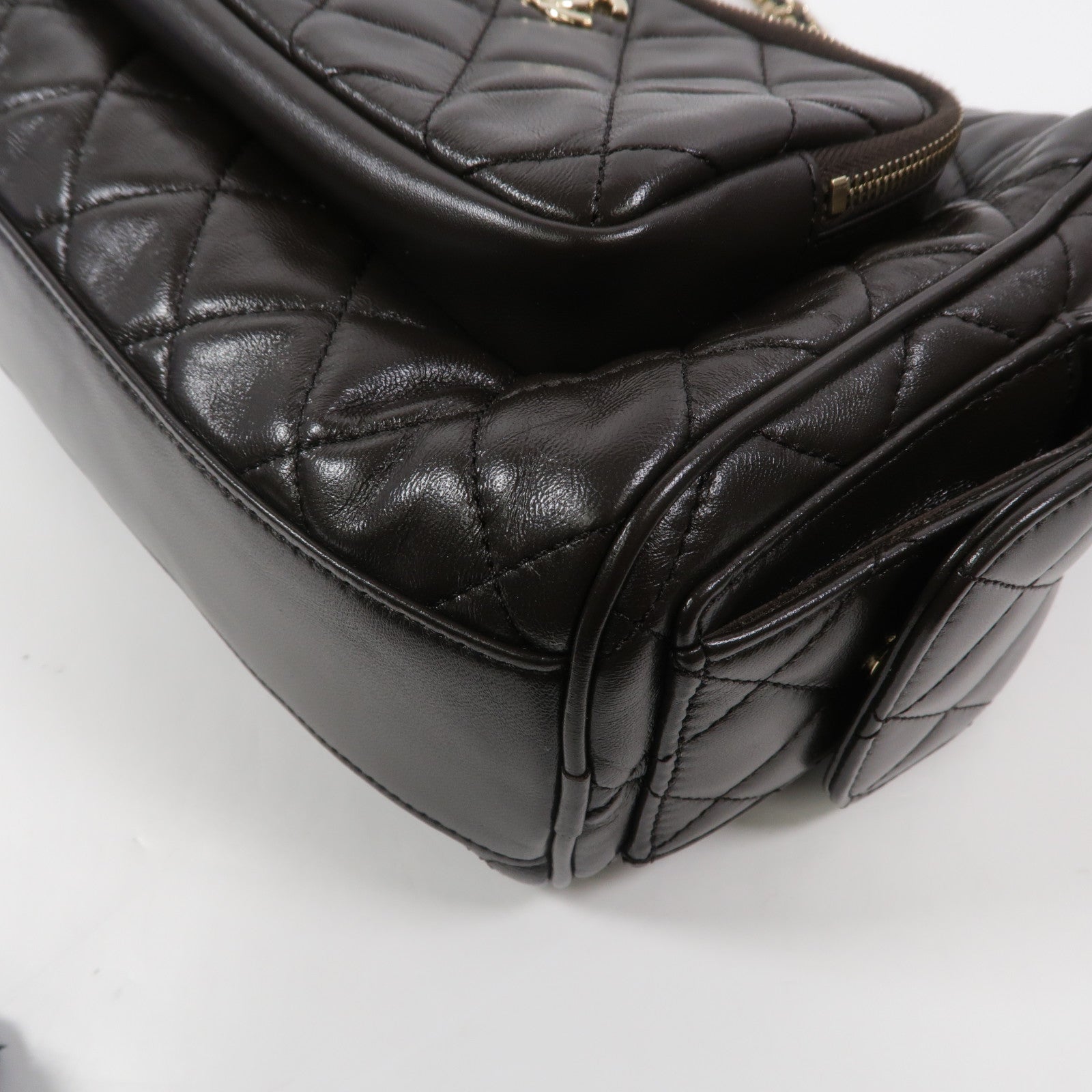 CHANEL 羊皮皮革Camera Bag鏈帶肩背袋